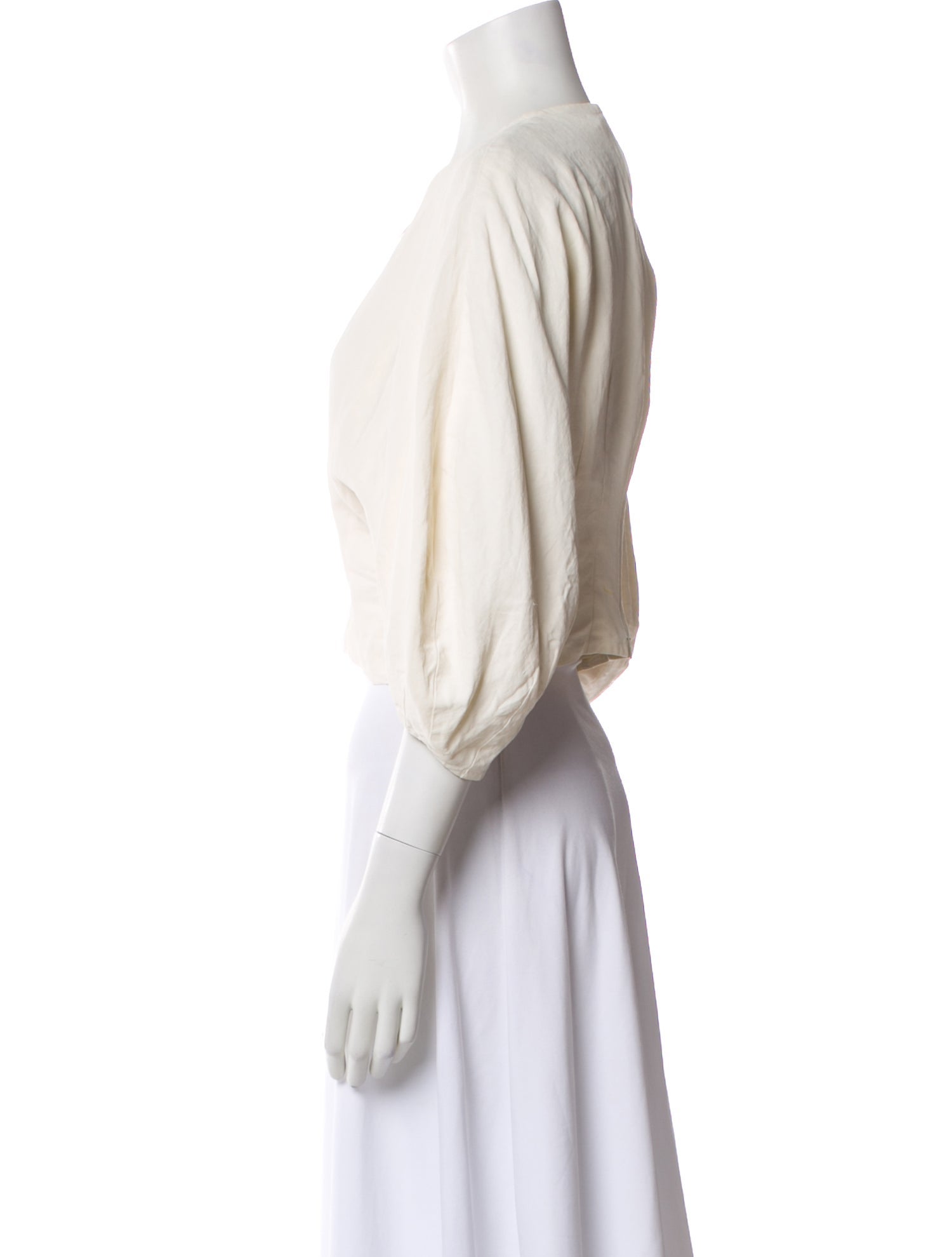 Celine Linen Crew Neck Top