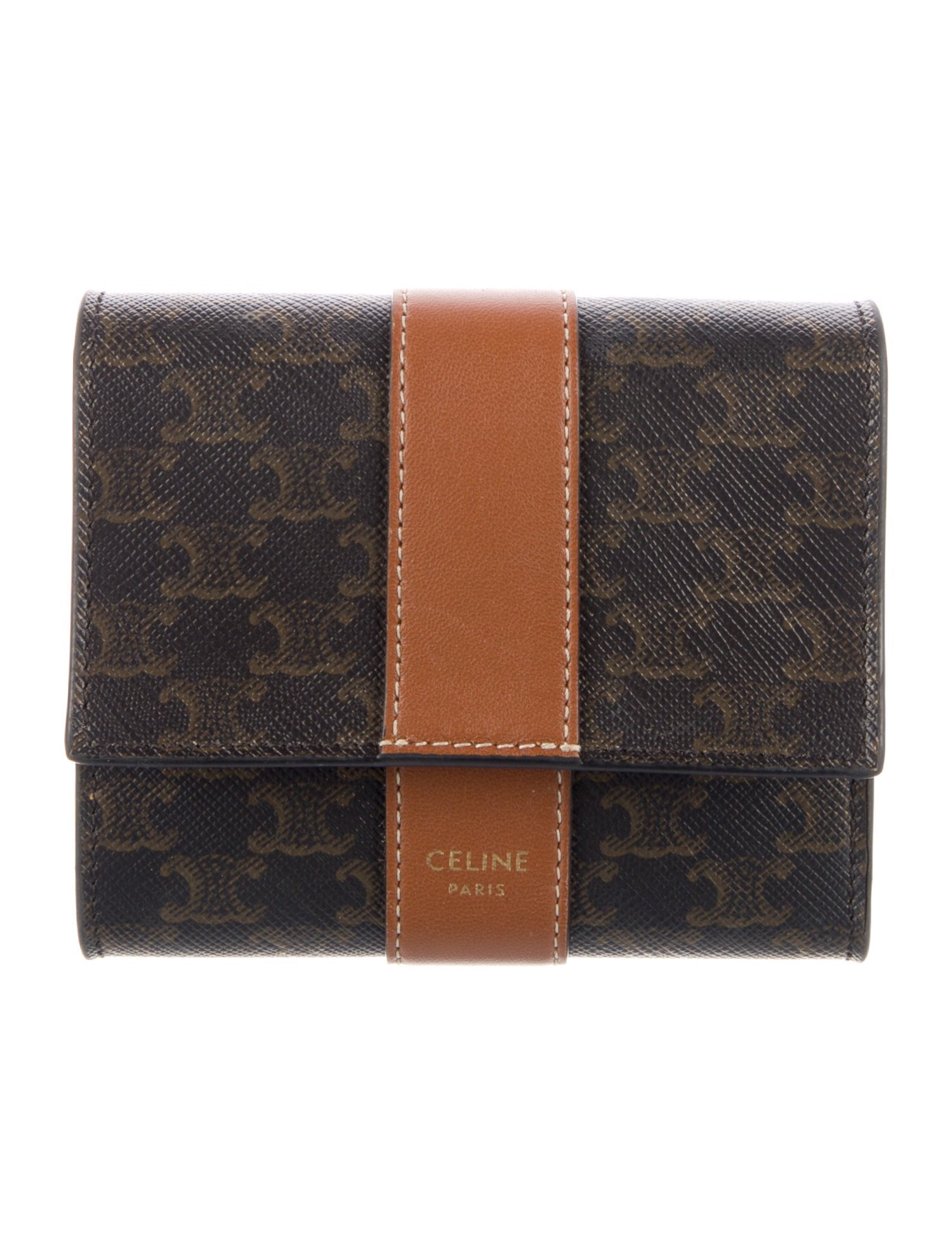 Celine 2022 SMALL TRIFOLD TRIOMPHE CANVAS Wallet