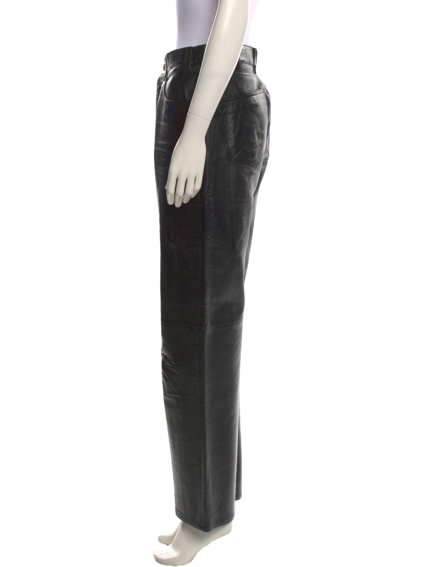 Celine Leather Straight Leg Pants