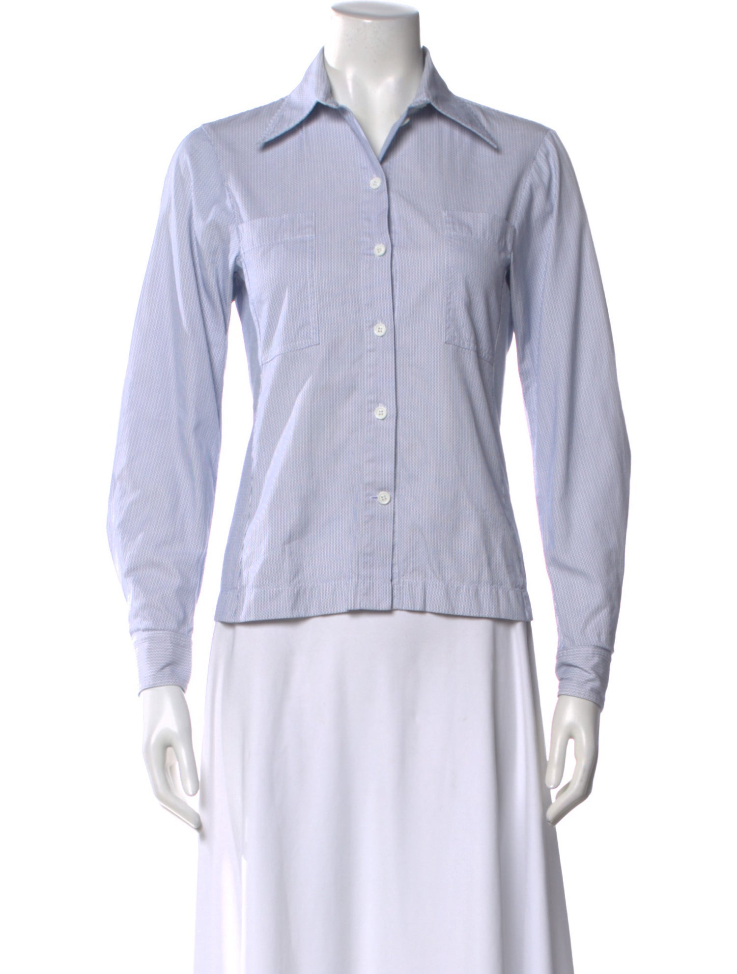 Celine Striped Long Sleeve Blouse