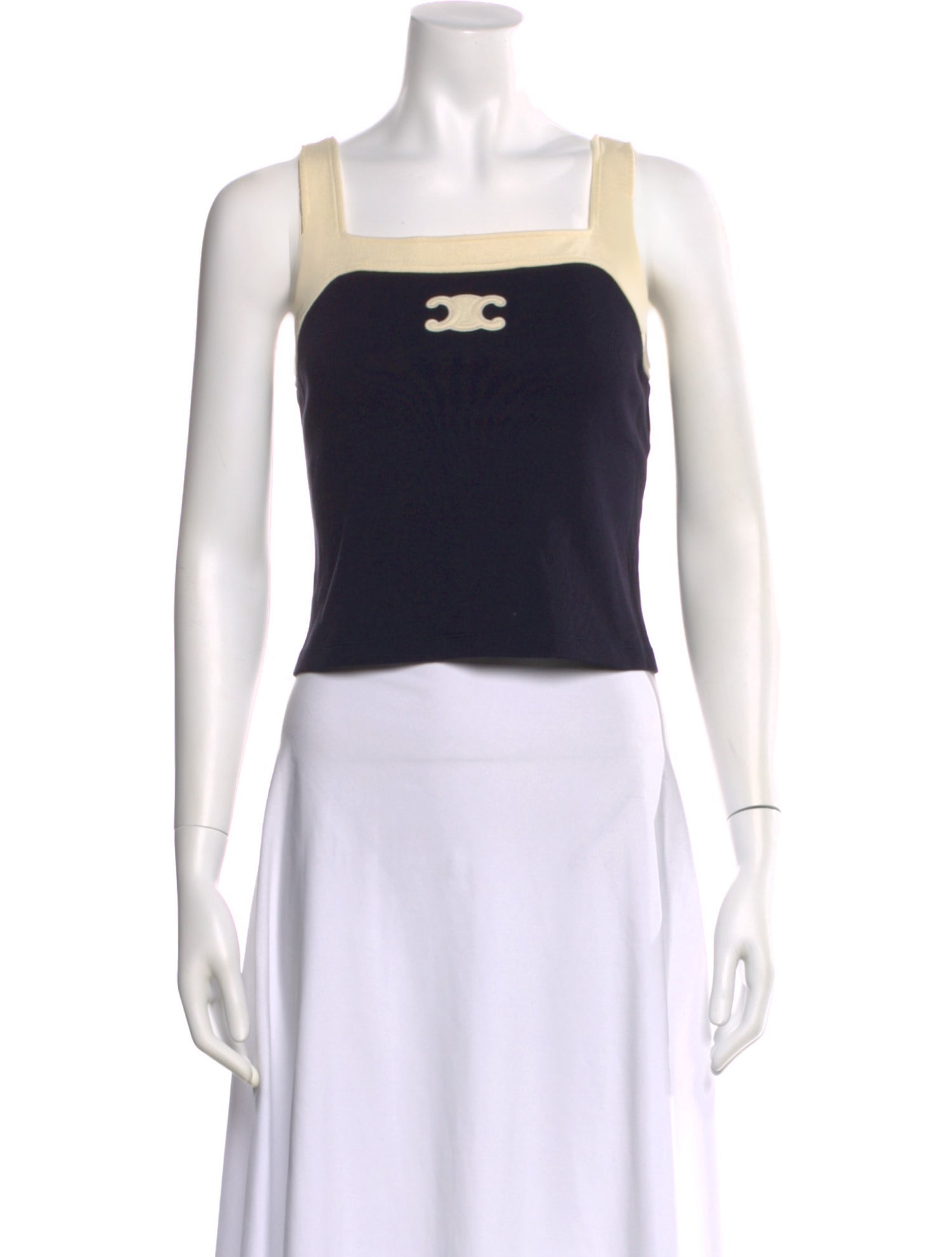 Celine Square Neckline Sleeveless Top