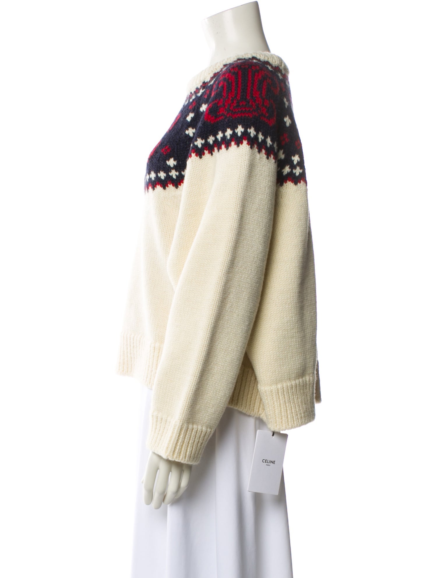 Celine Wool Printed Sweater w/ Tags