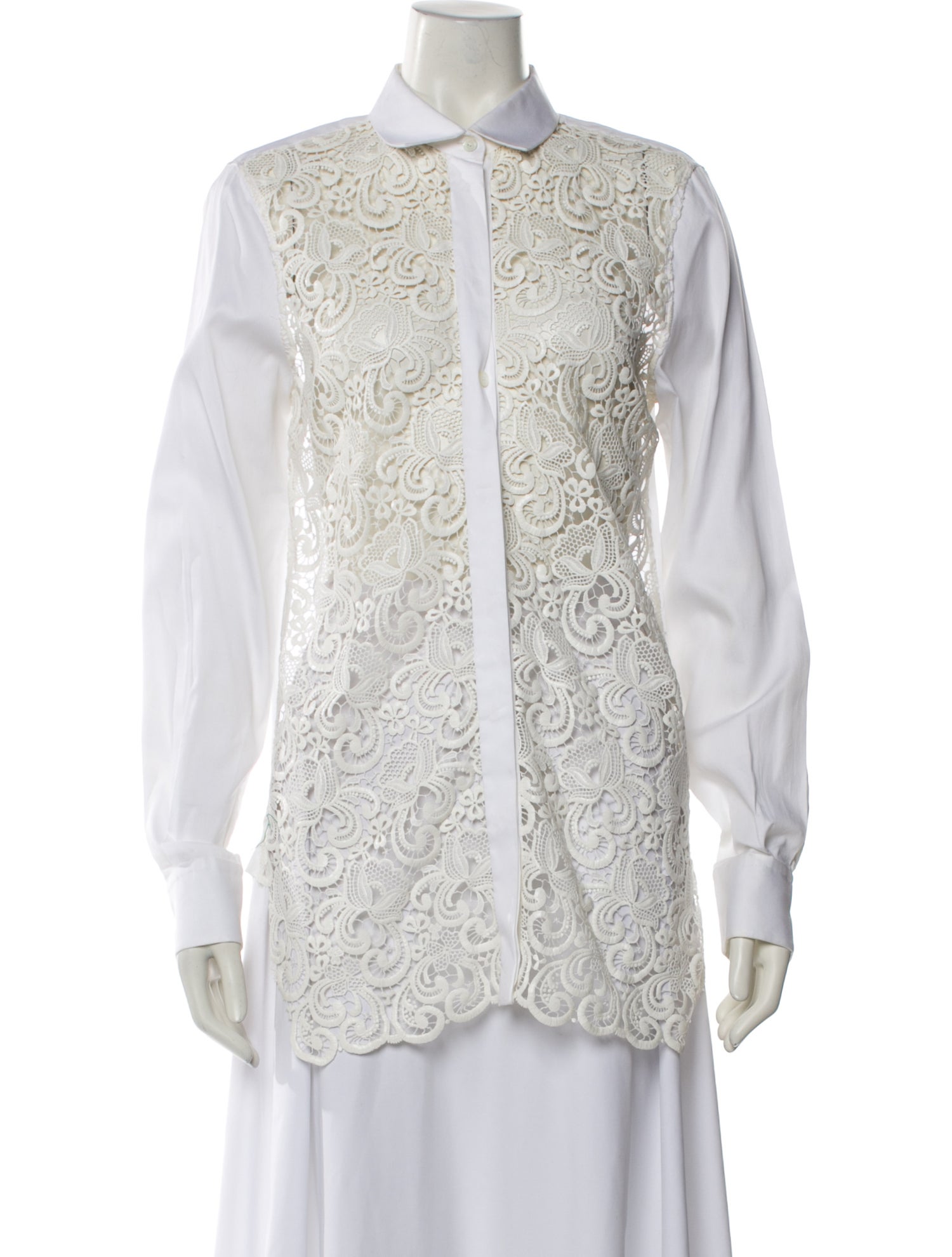 Celine Lace Pattern Long Sleeve Blouse
