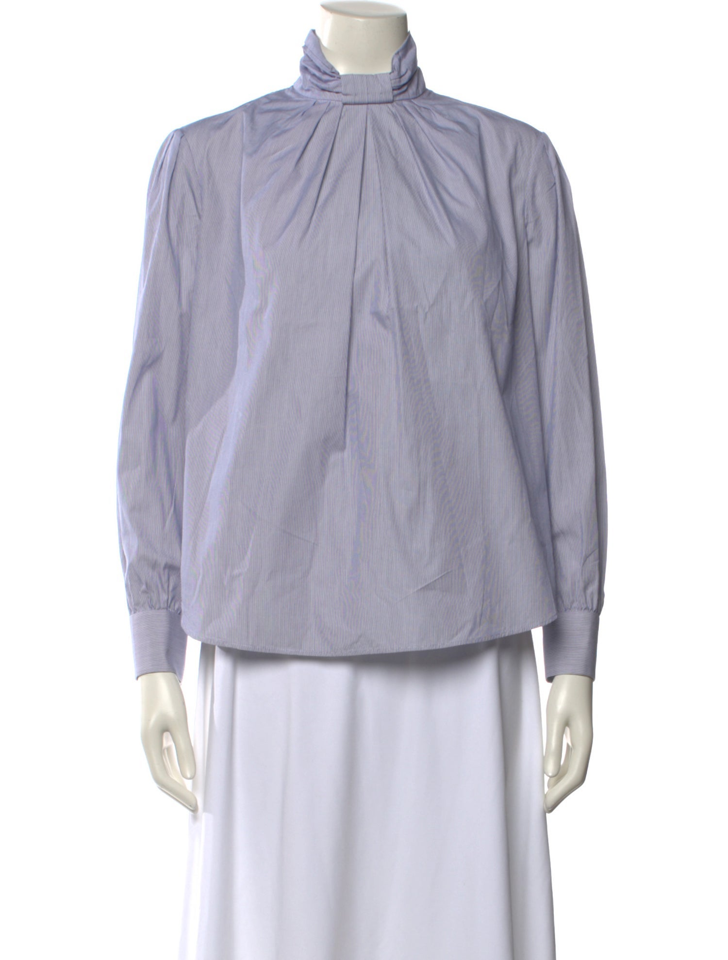 Celine Mock Neck Long Sleeve Blouse