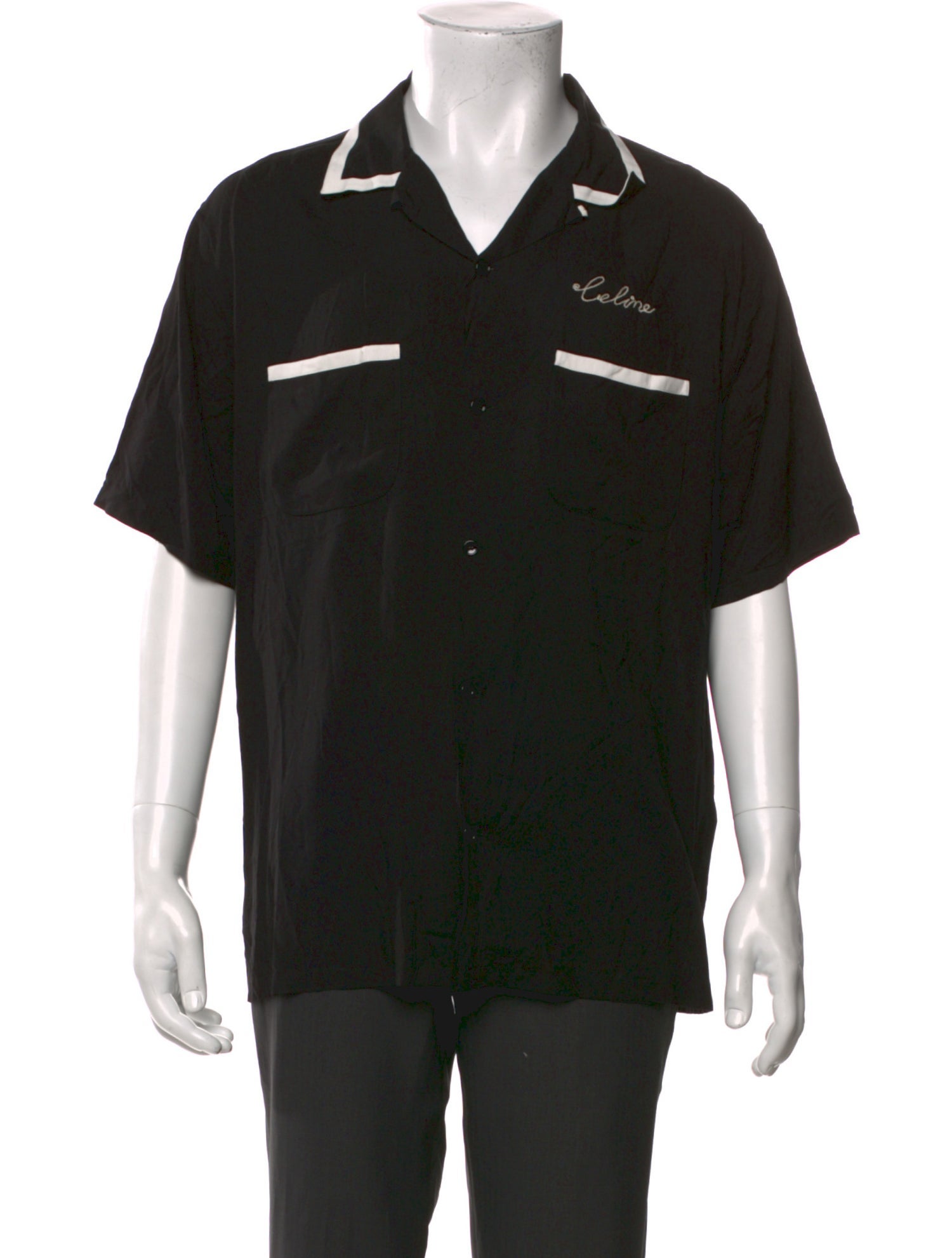 Celine Graphic Print Short Sleeve Shirt