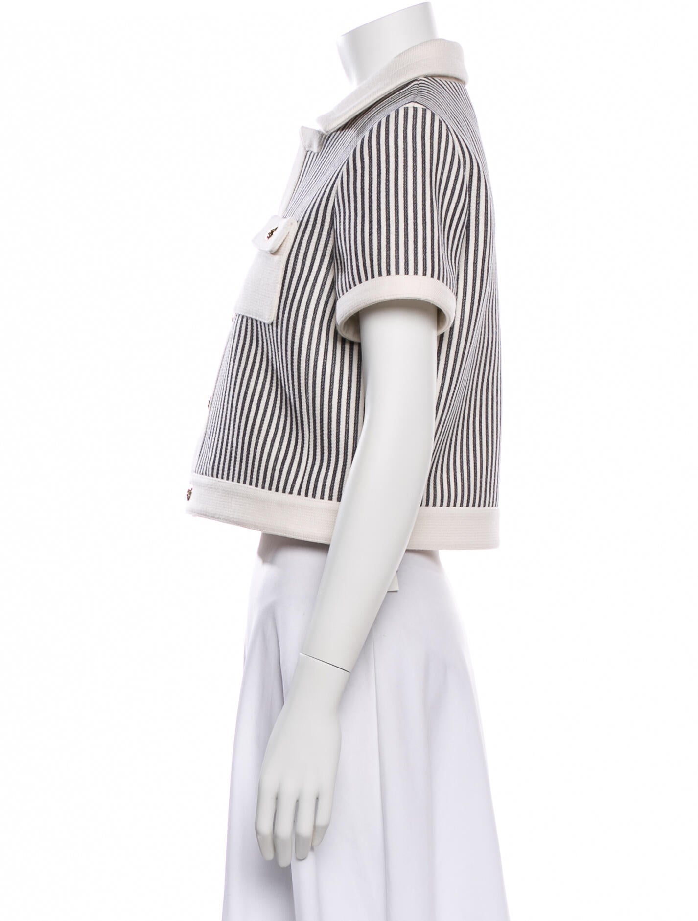 Celine Wool Striped Evening Jacket