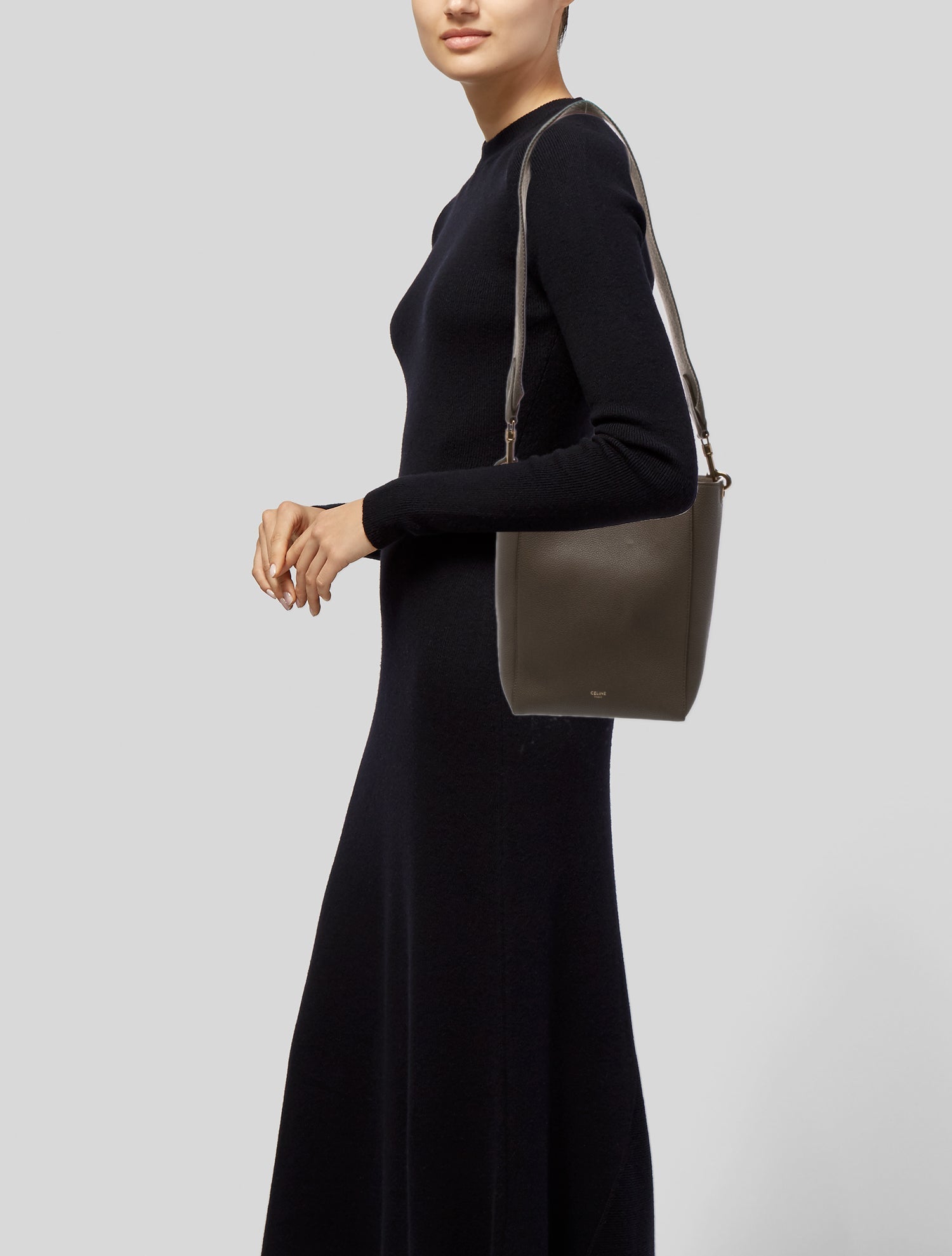 Celine Leather Seau Sangle Small