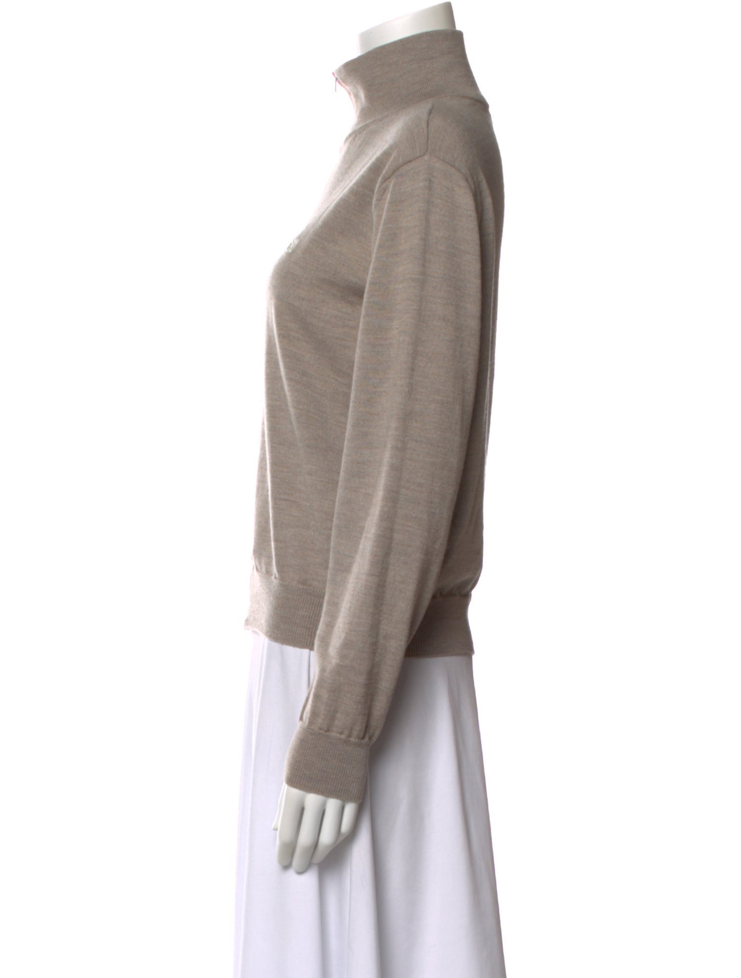 Celine Wool Turtleneck Cardigan