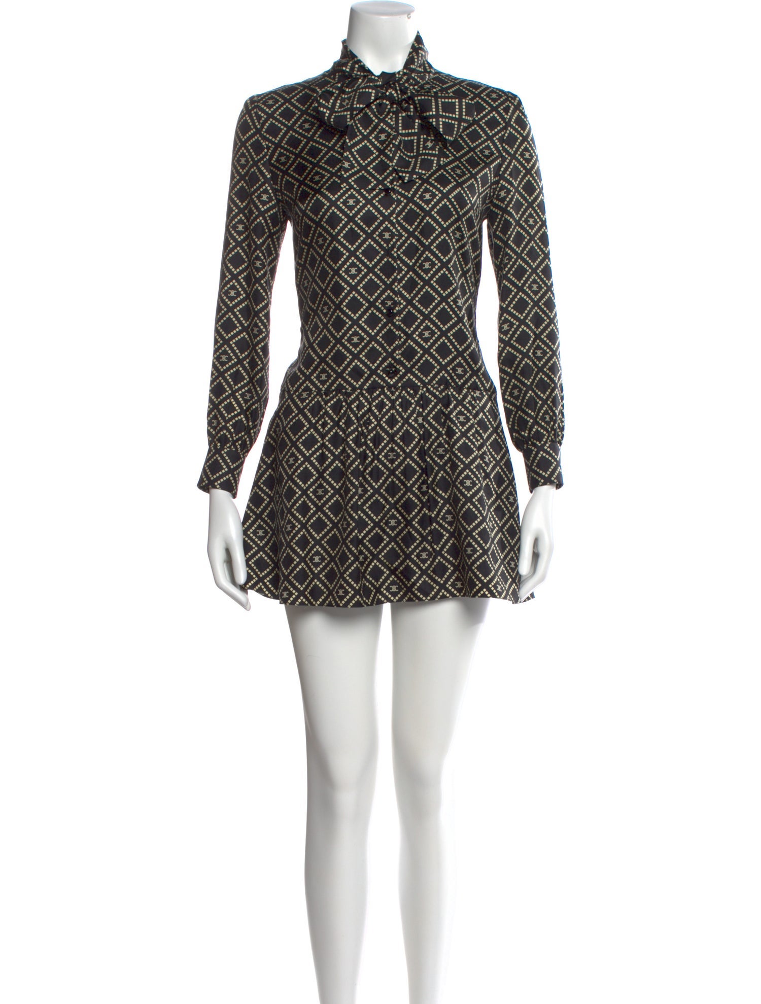 Celine Basque Mini Dress