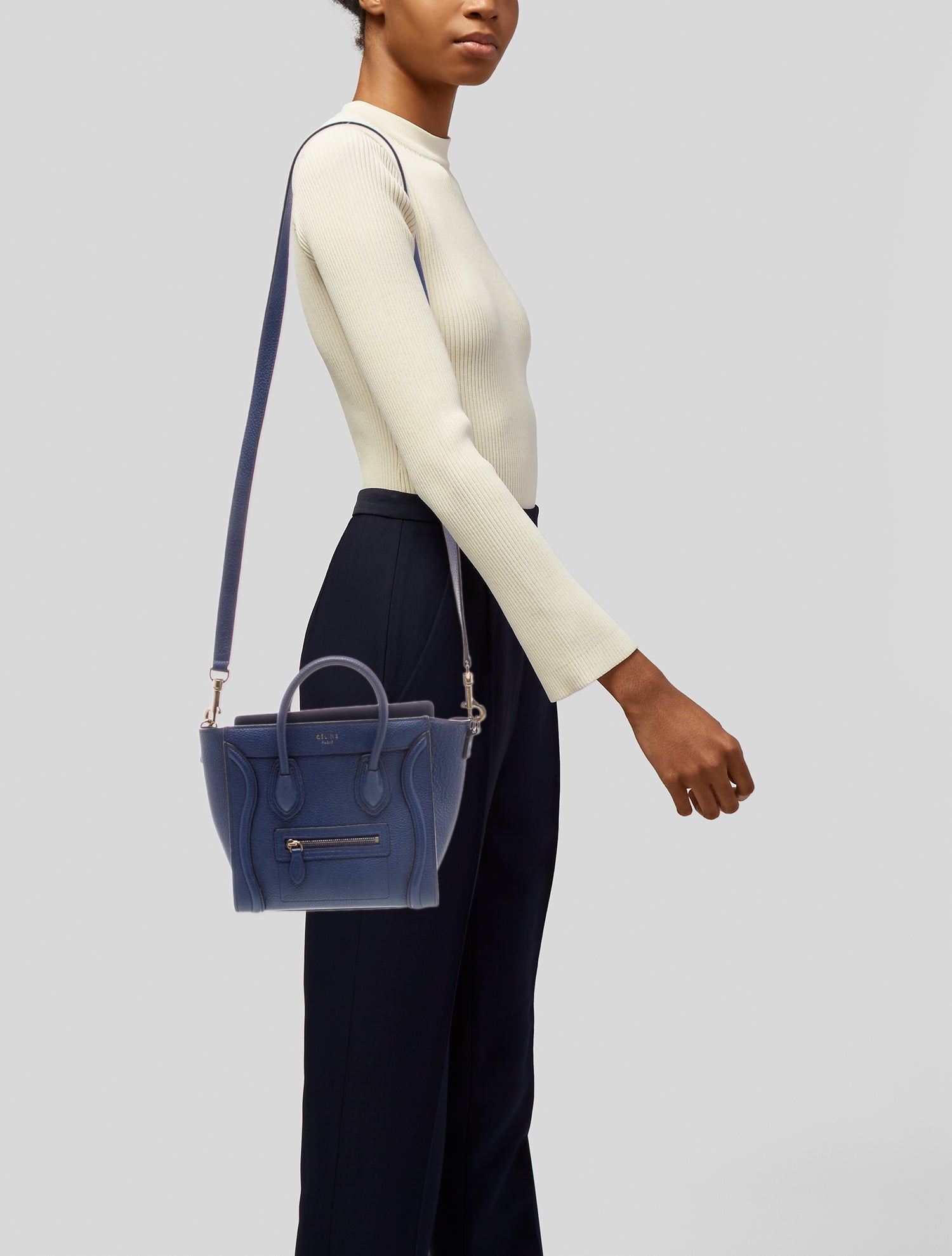 Celine Leather Luggage Nano