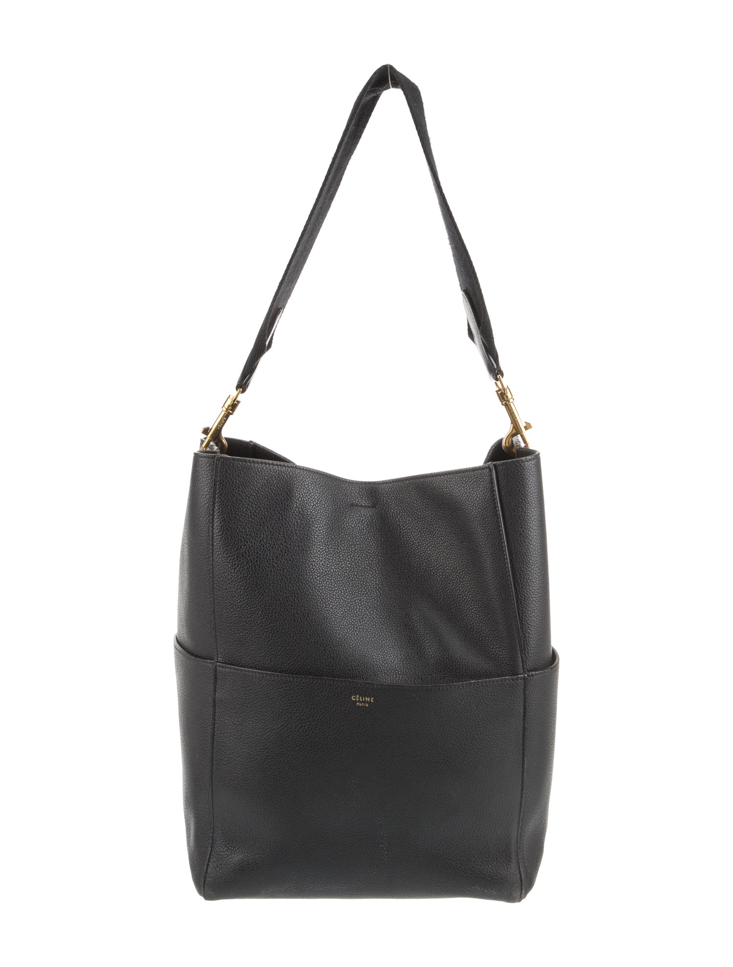 Celine Leather Seau Sangle Medium