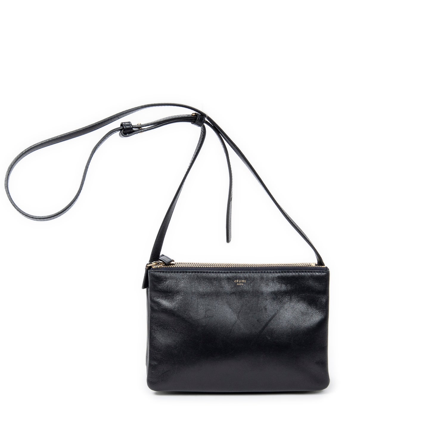 Celine Leather Small Trio Crossbody