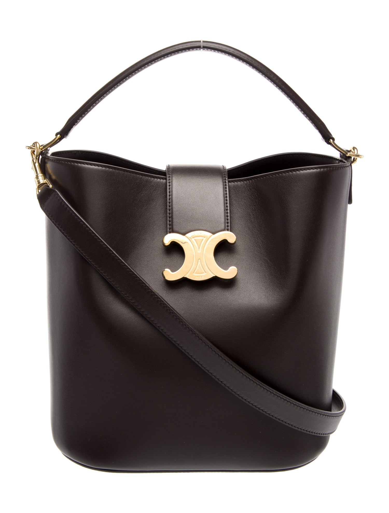 Celine Leather Bucket Louise Medium 2024