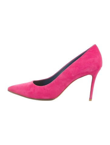 Céline Suede Pointed-Toe Pumps