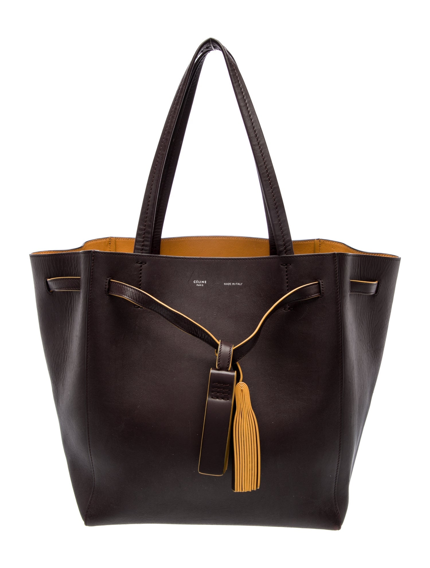 Celine Leather Cabas Phantom w/Belt Medium