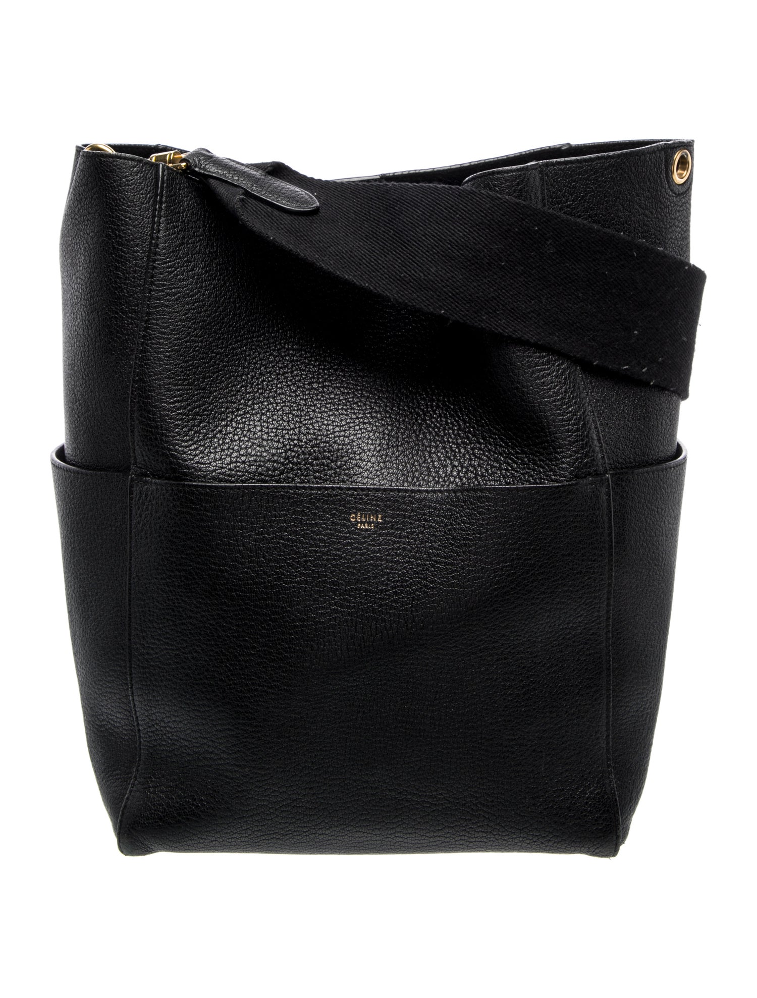 Celine Leather Seau Sangle Medium