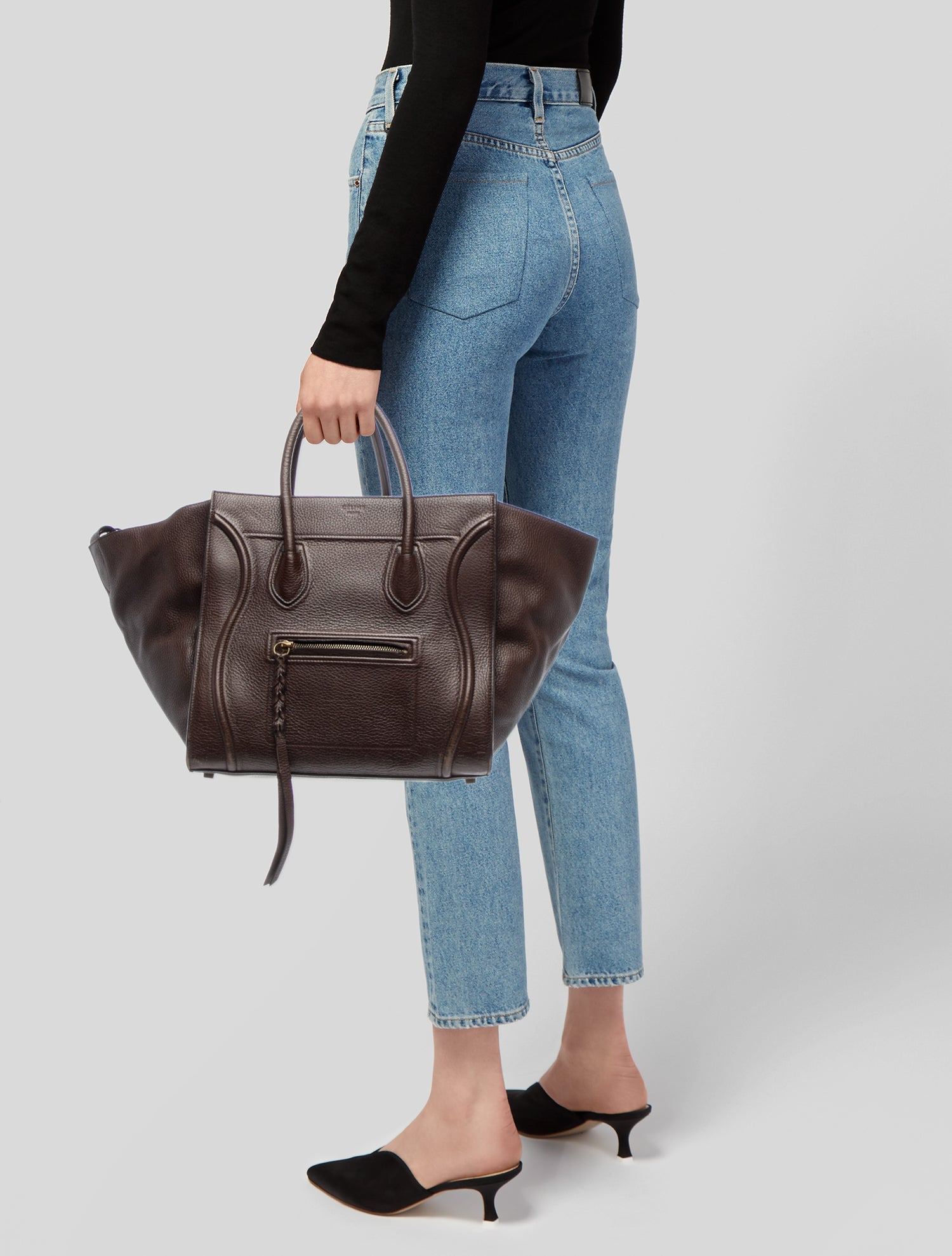 Celine Leather Luggage Phantom Medium