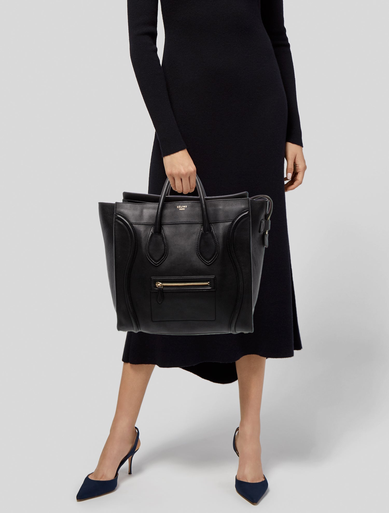 Celine Leather Luggage Small