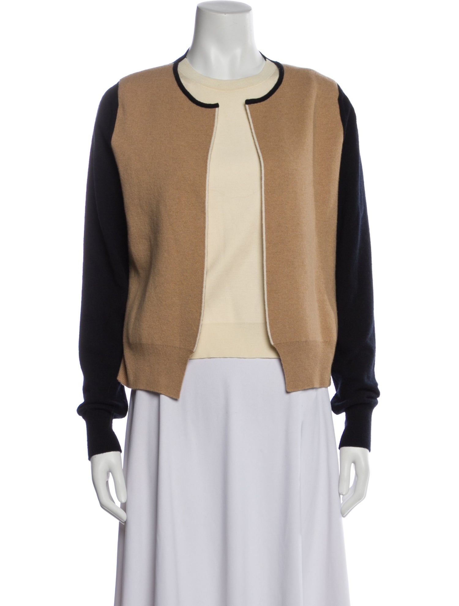 Celine Wool Colorblock Pattern Sweater