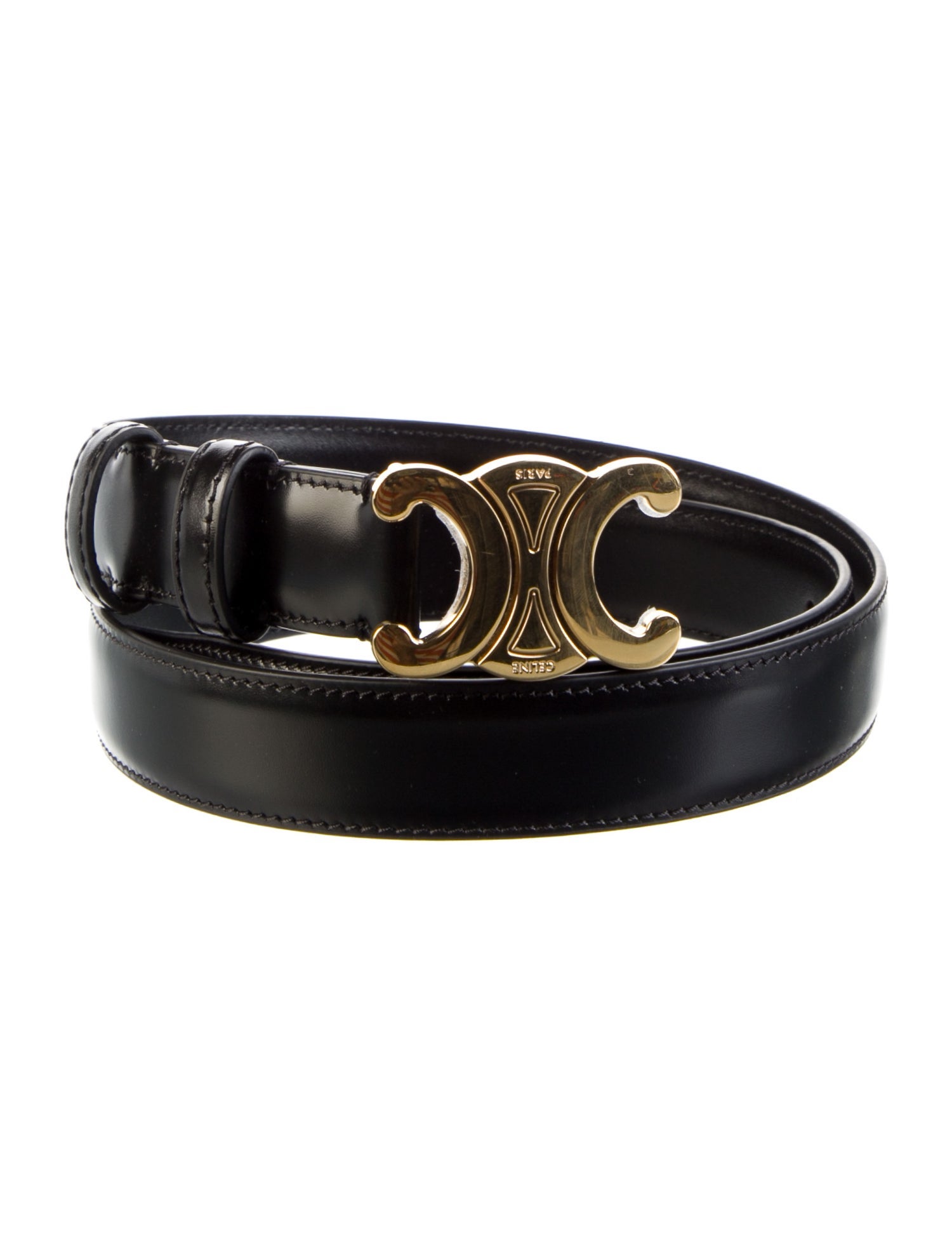 Celine Skinny Leather Belt