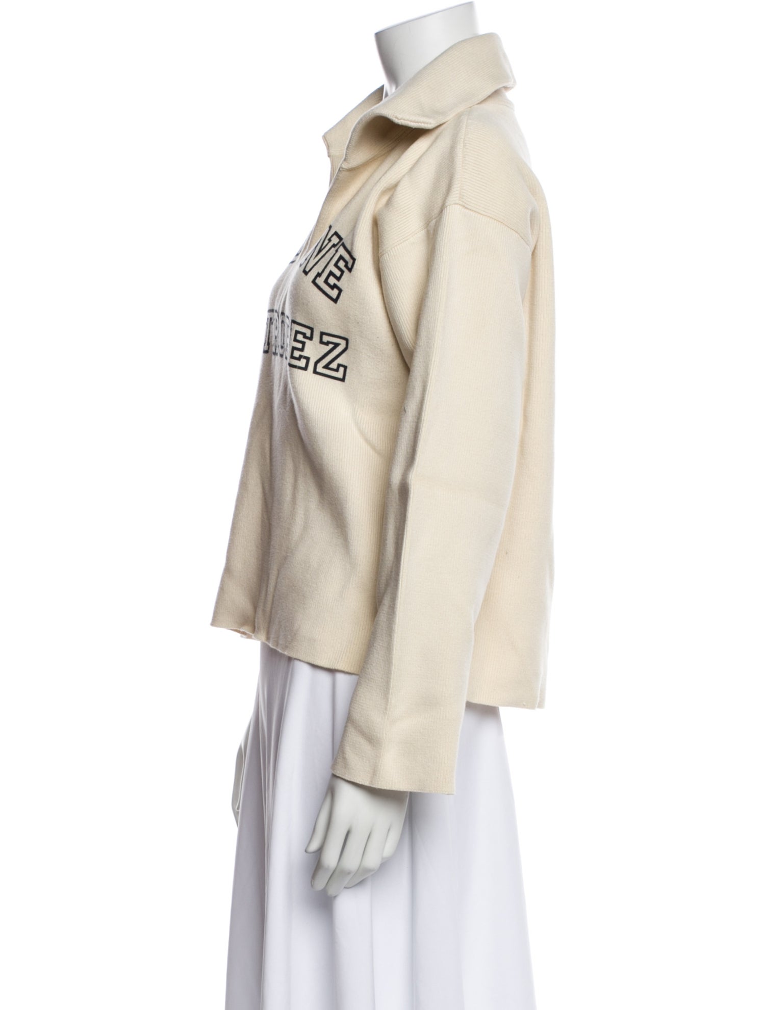 Celine Graphic Print V-Neck Sweatshirt