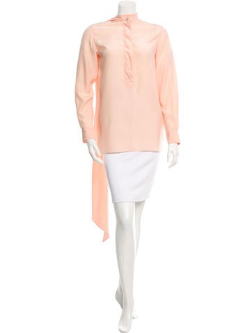 Céline Silk Long Sleeve Blouse