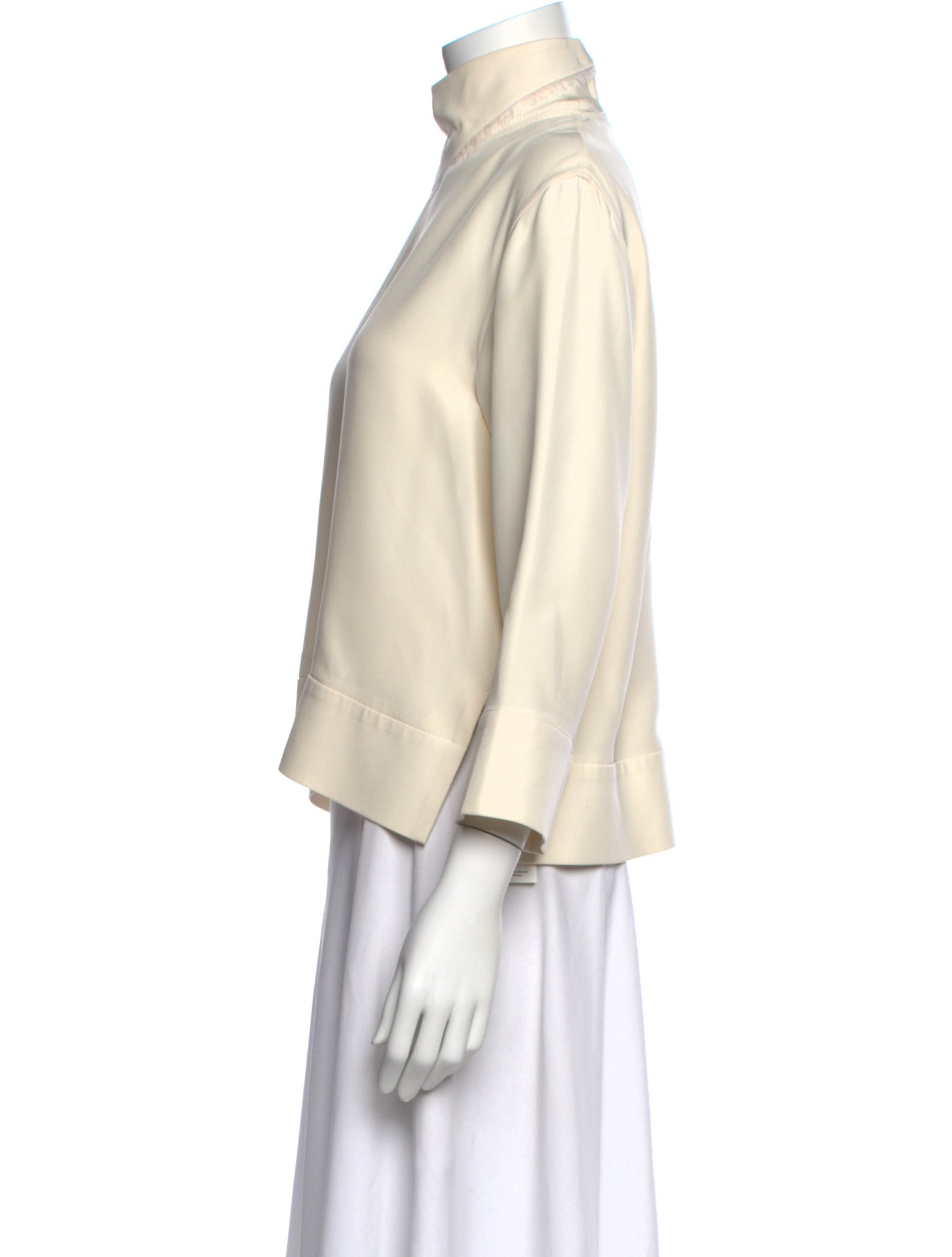 Celine Silk Mock Neck Top