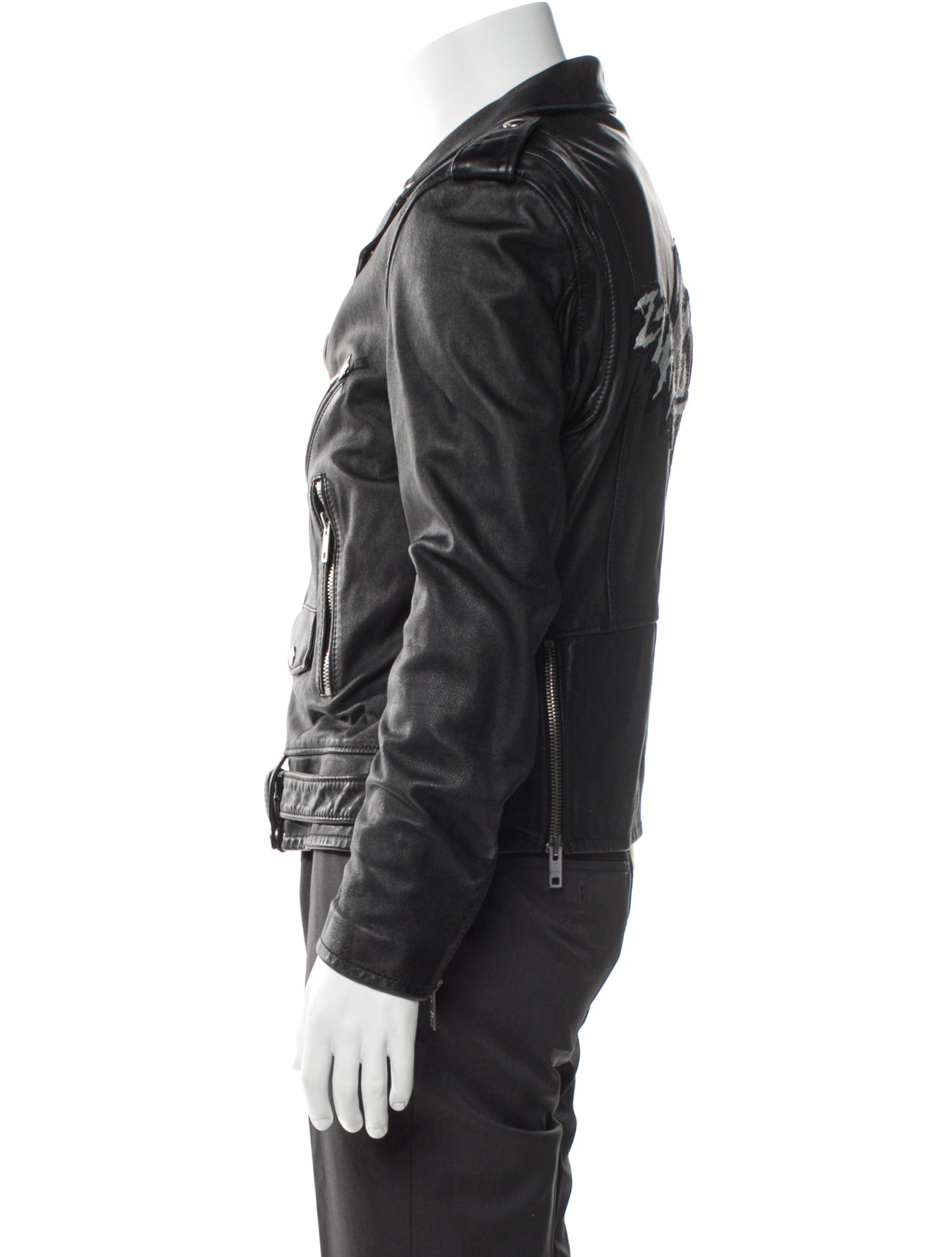 Celine x Christian Marclay 'ZZHAA' Calfskin Moto Jacket