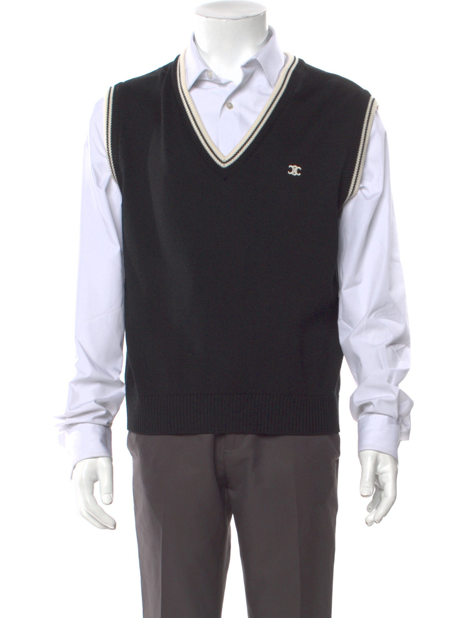 Celine Triomphe Wool Sweater Vest w/ Tags