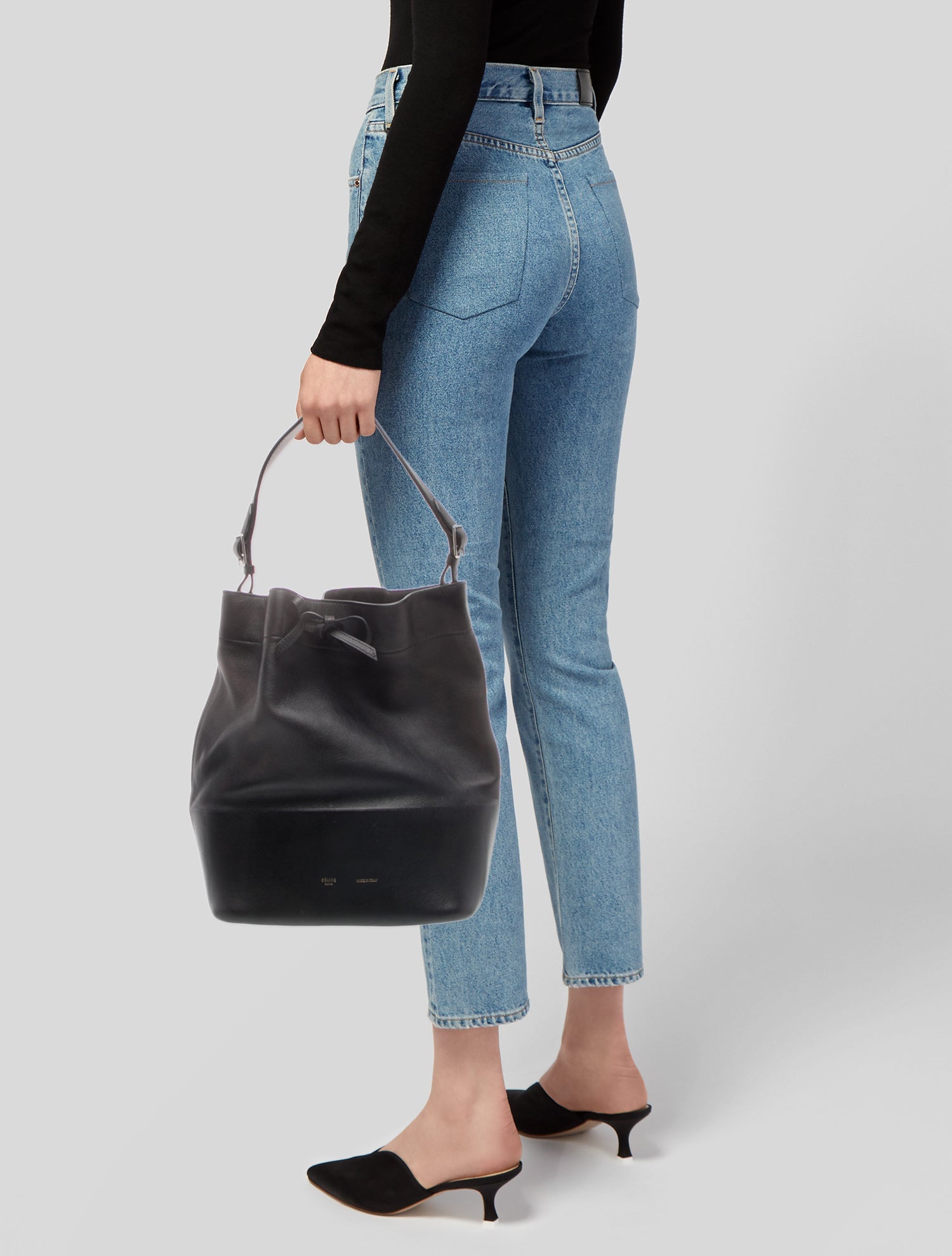 Celine Leather Seau Sangle