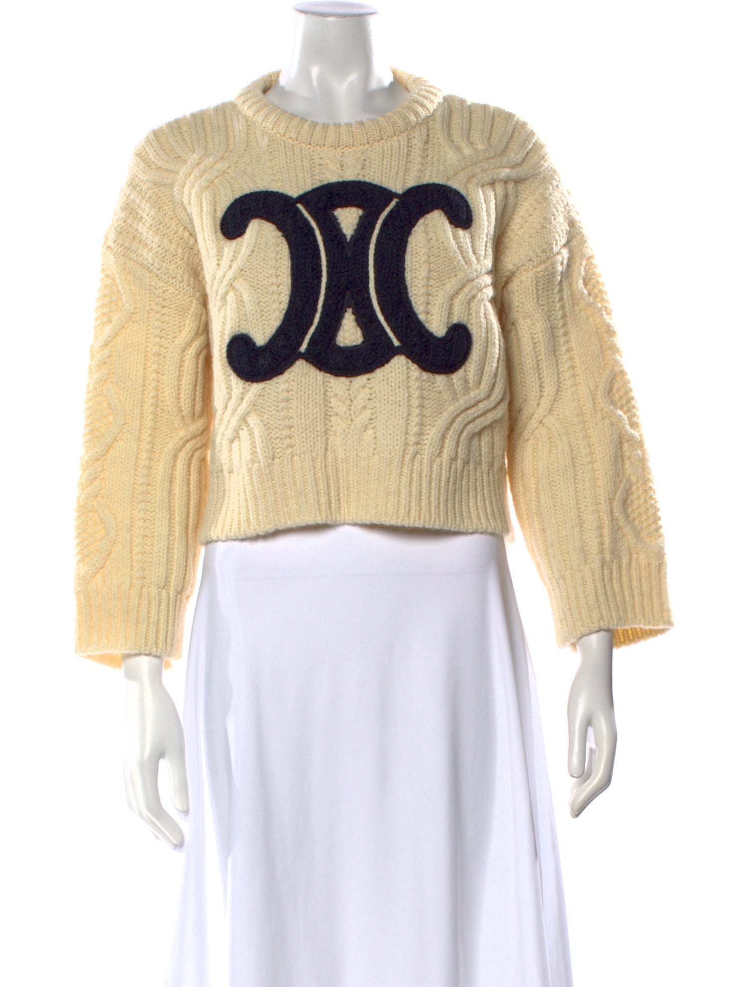 Celine Wool Graphic Print Sweater