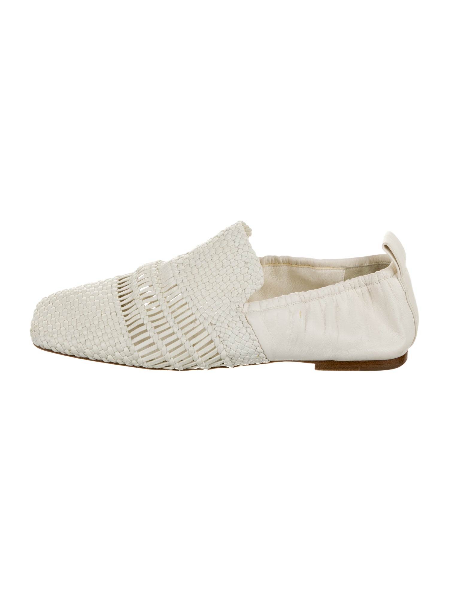 Celine Leather Braided Accents Loafers