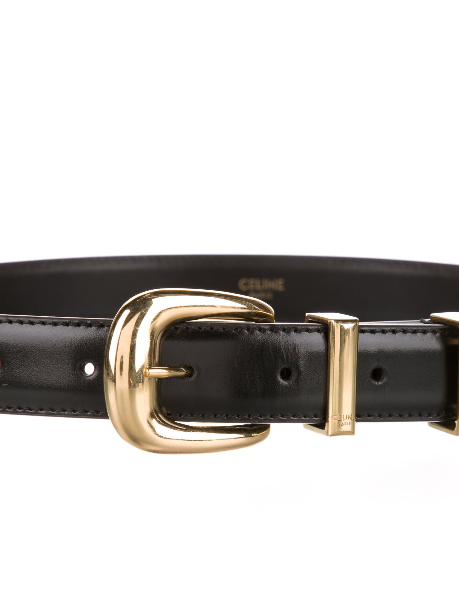 Celine Skinny Leather Belt