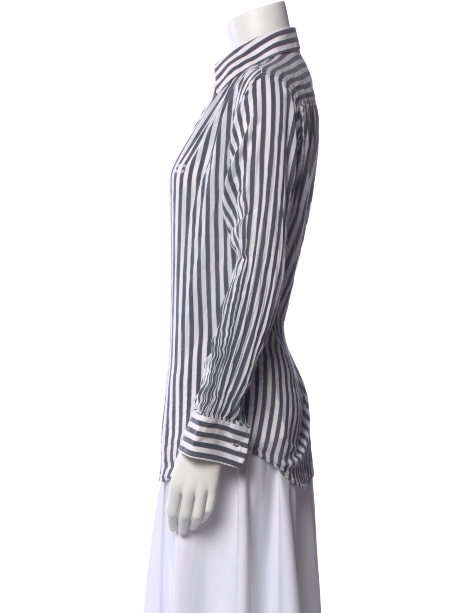 Celine Striped Long Sleeve Blouse