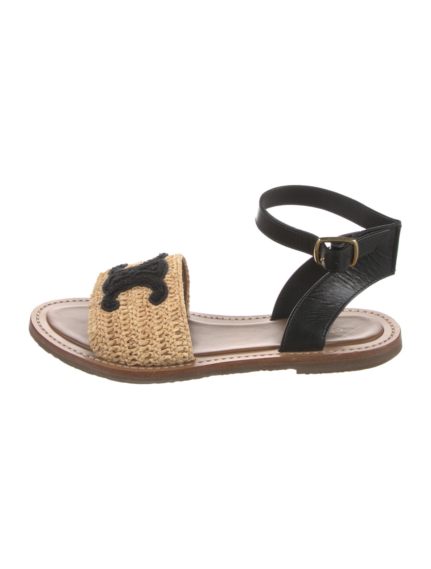 Celine Leather Patterned Sandals