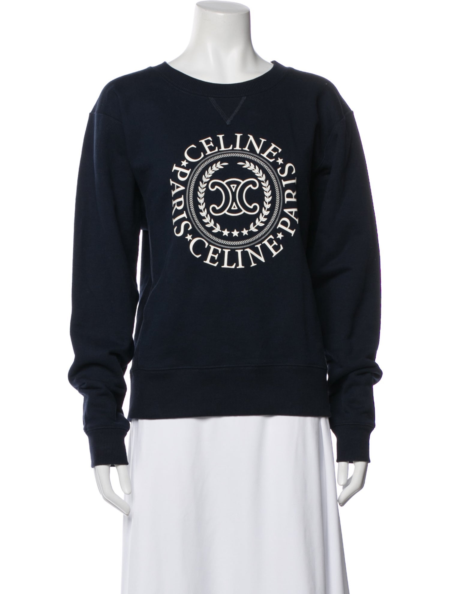 Celine Graphic Print Crew Neck Sweatshirt