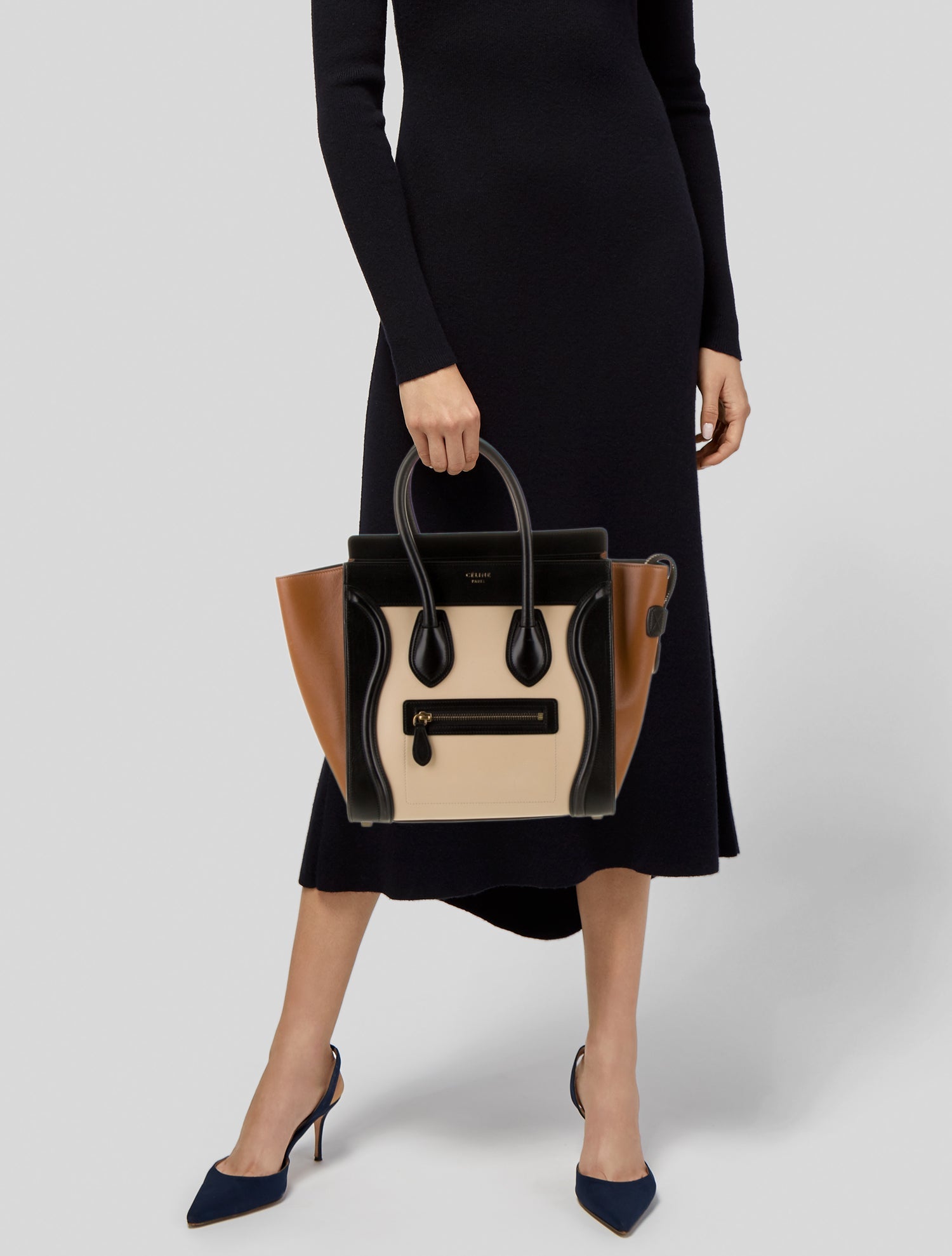 Celine Leather Luggage Micro