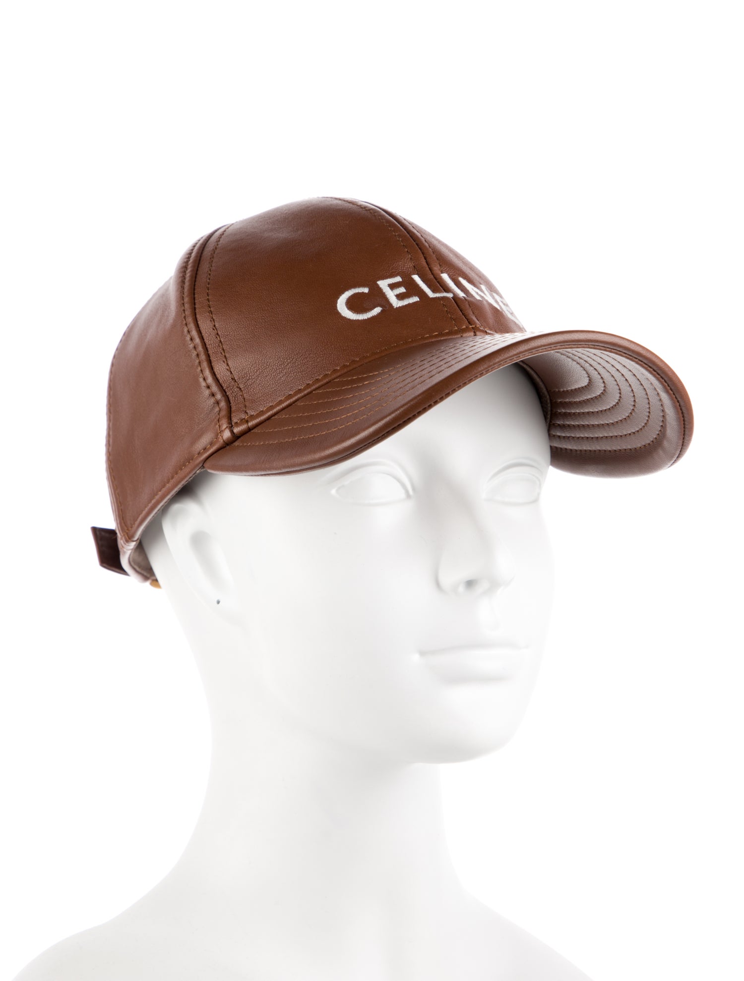Celine Lambskin Logo Baseball Cap