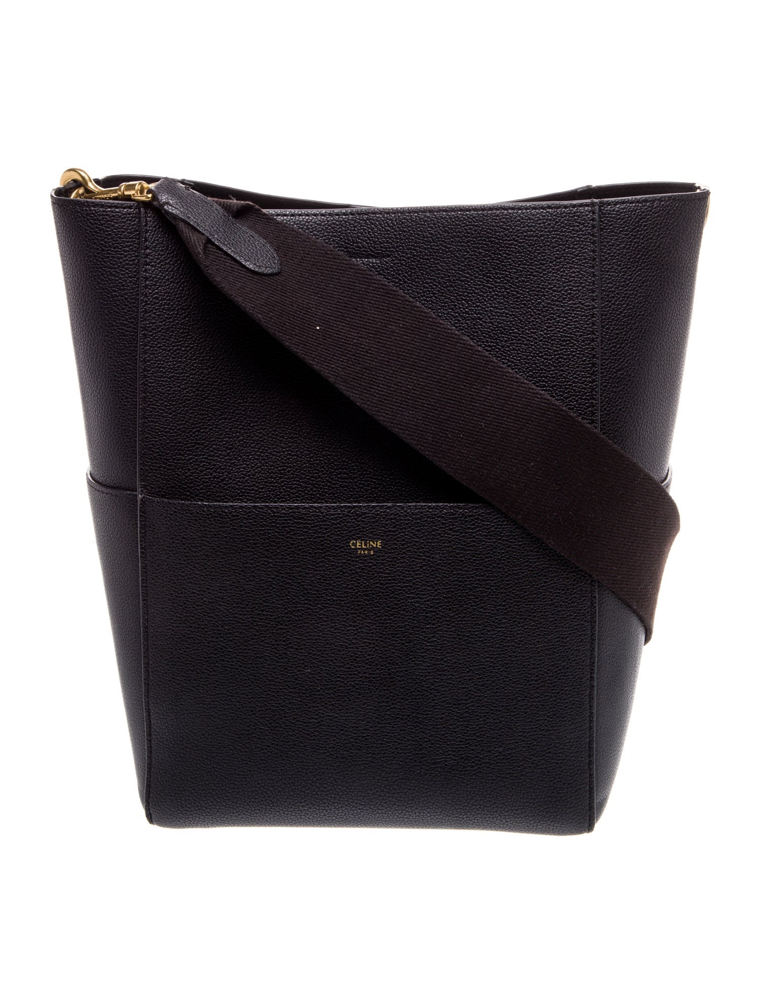 Celine Leather Seau Sangle Medium