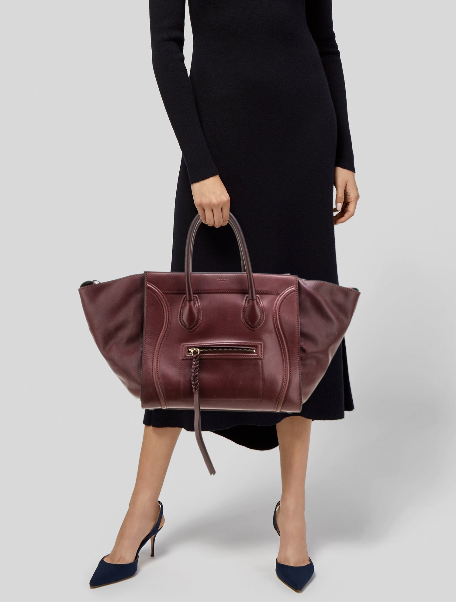 Celine Leather Luggage Phantom Medium