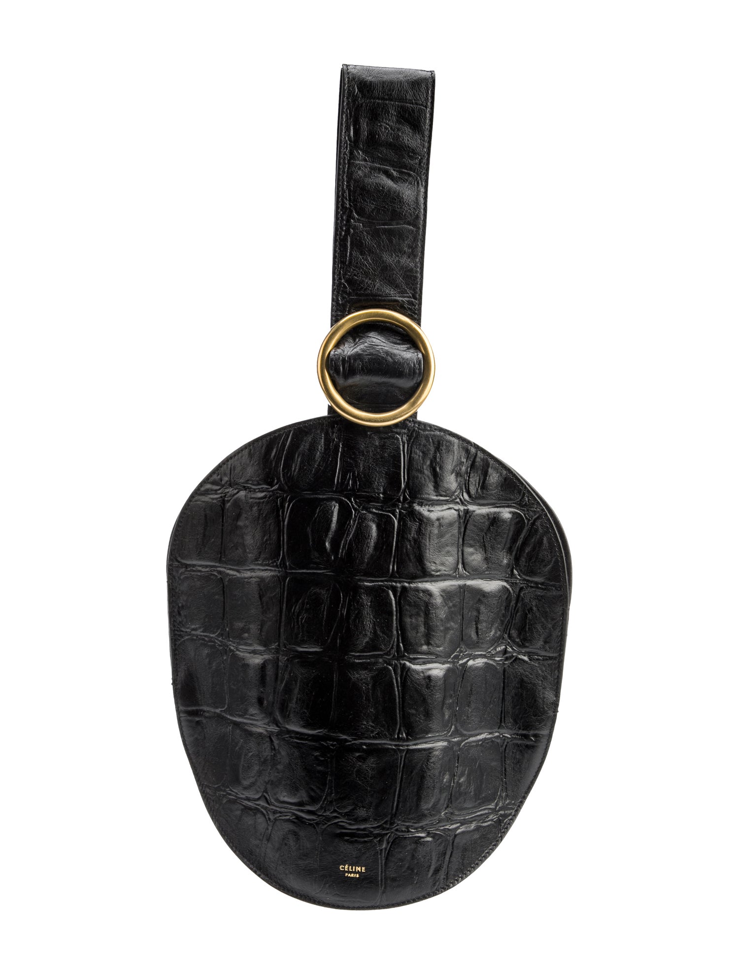 Celine Leather Curved Clutch