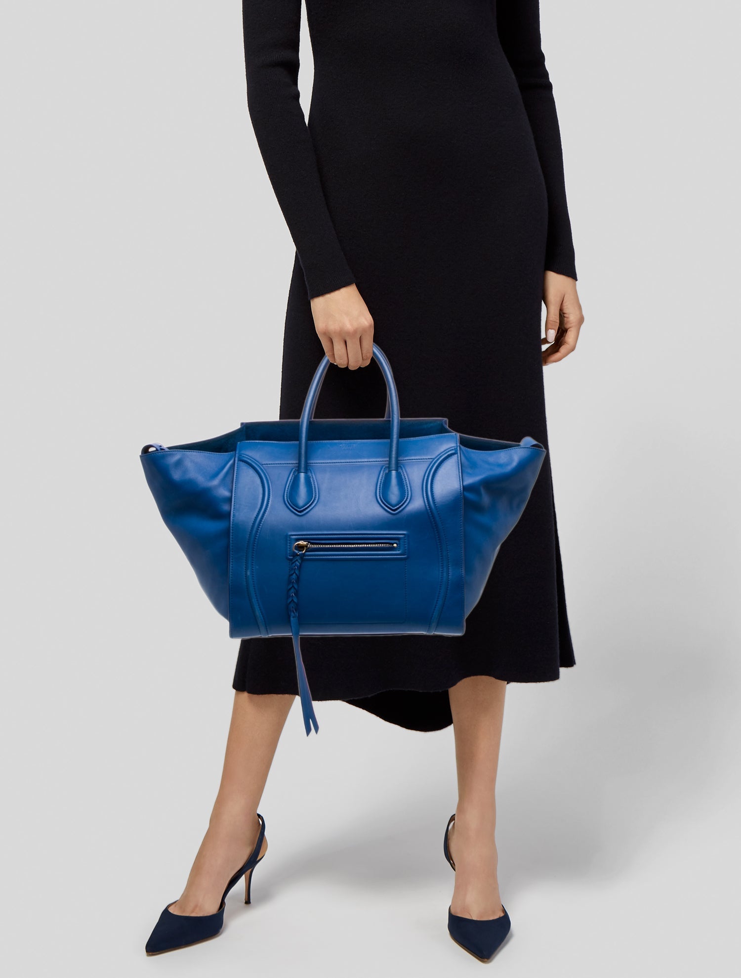 Celine Leather Luggage Phantom Large