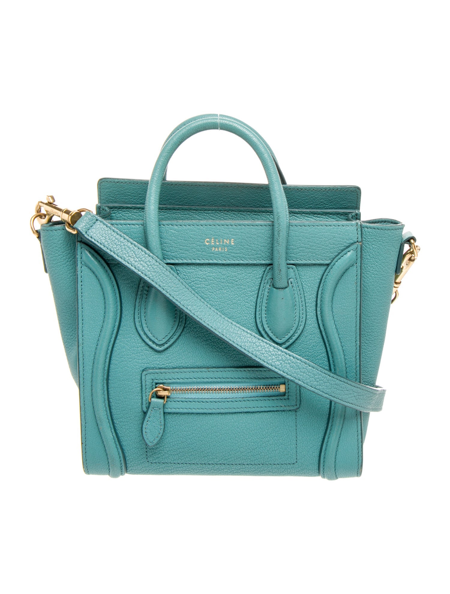 Celine Leather Luggage Nano