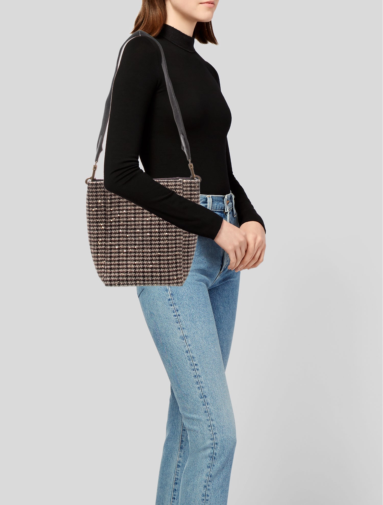 Celine Tweed Seau Sangle Small