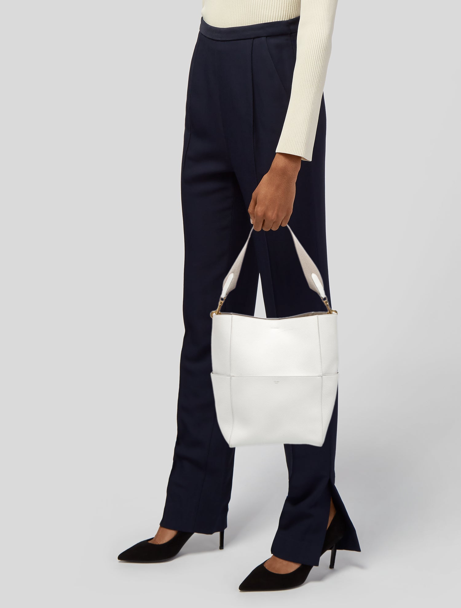 Celine Leather Seau Sangle Medium