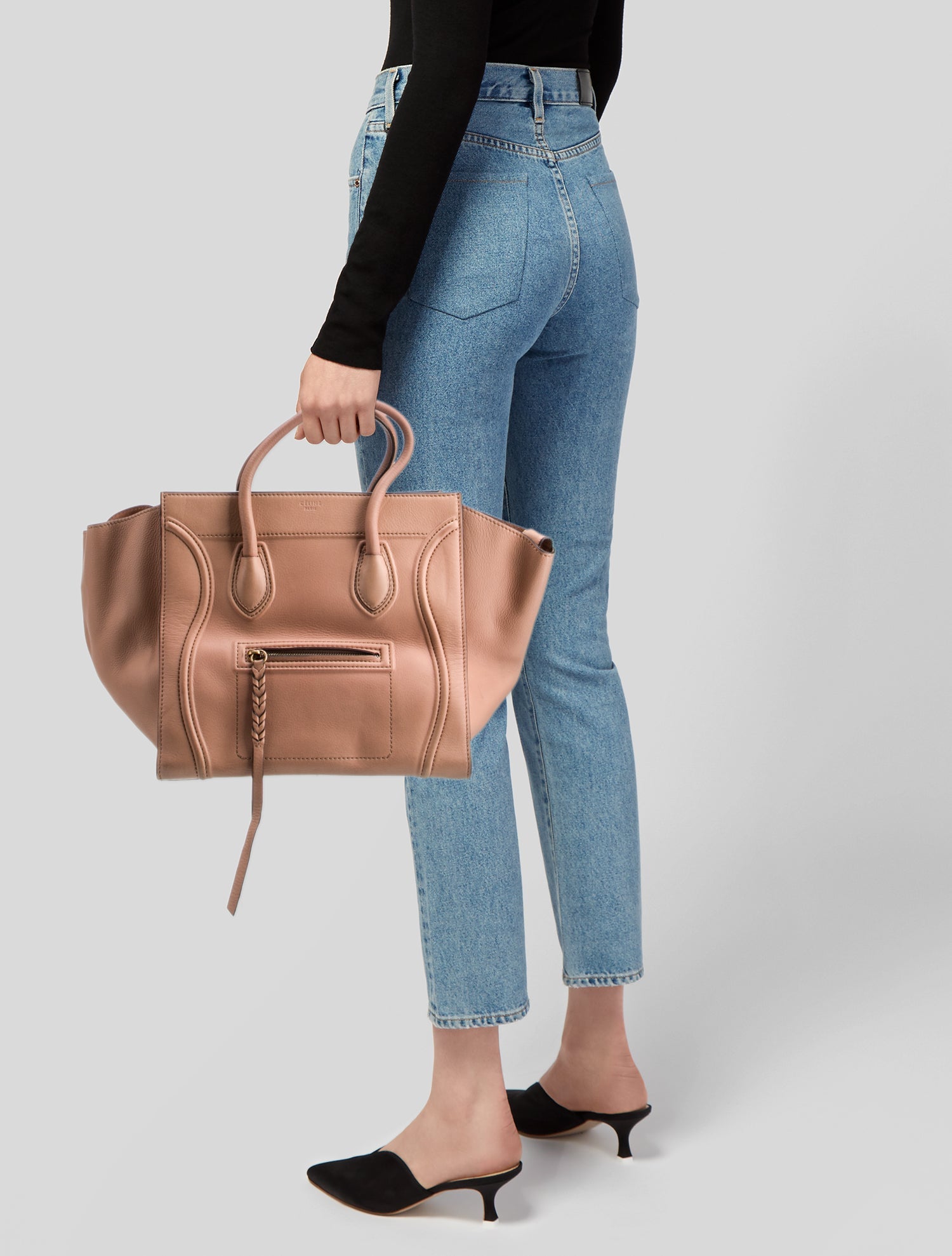 Celine Leather Luggage Phantom Medium