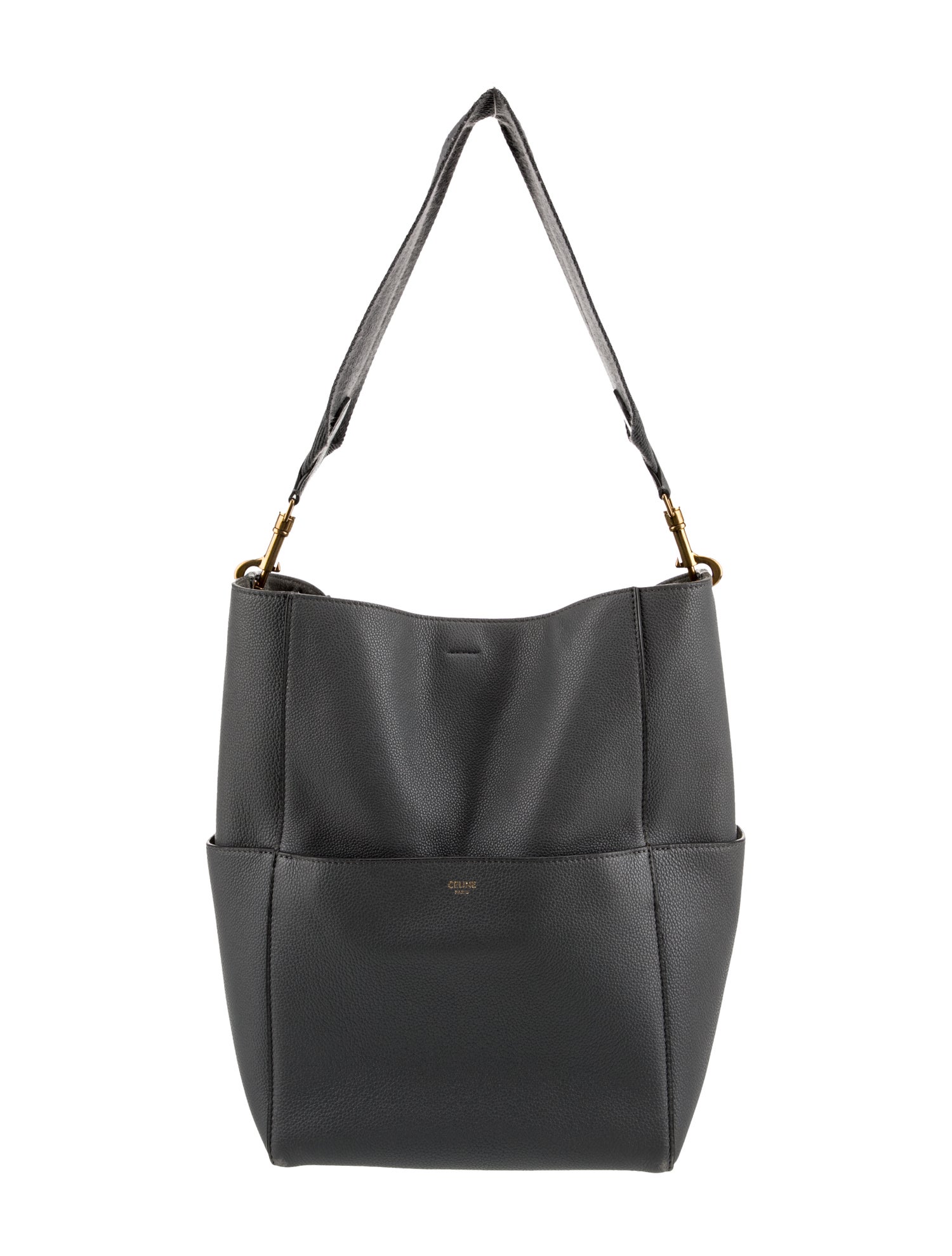 Celine Leather Seau Sangle Medium