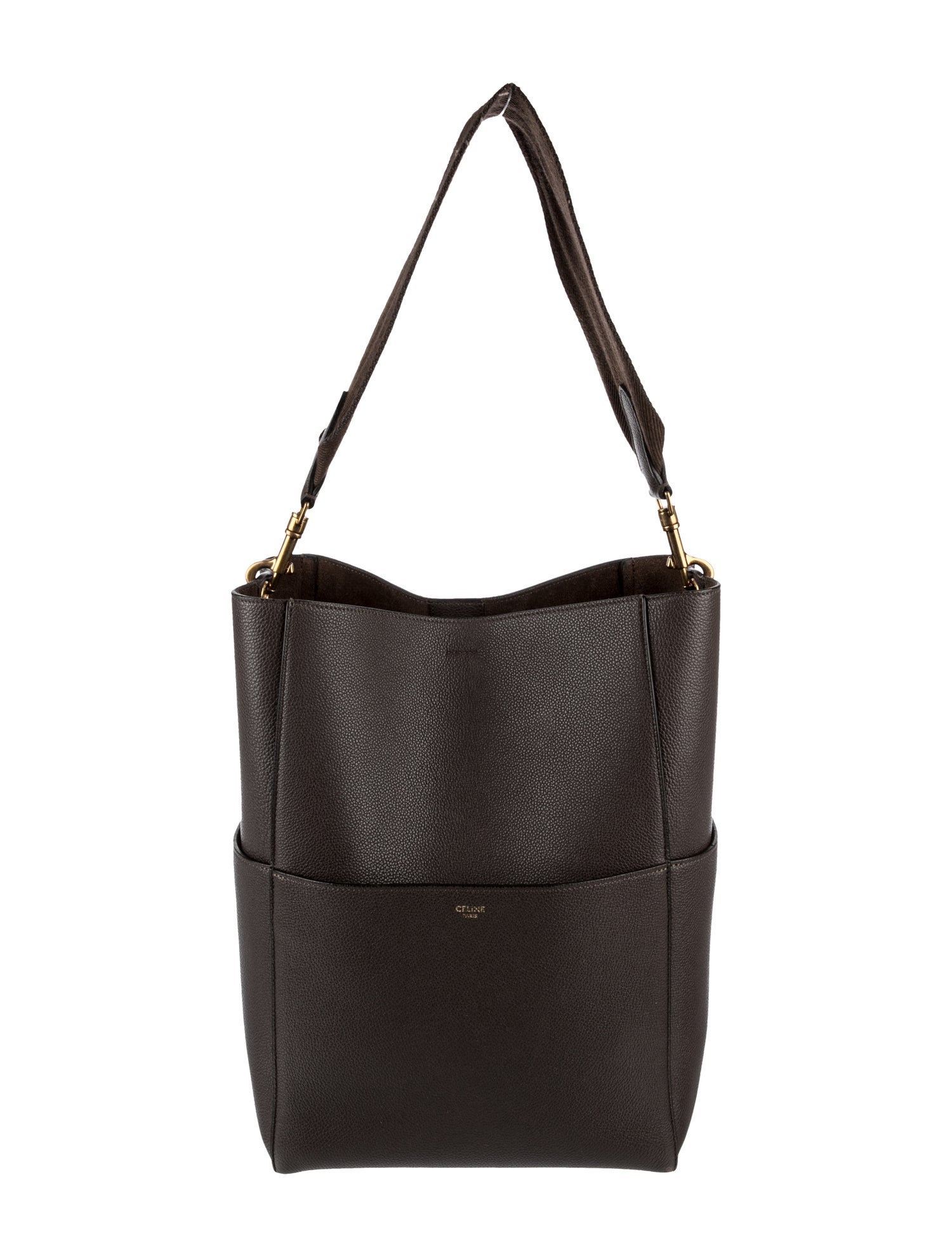 Celine Leather Seau Sangle Medium