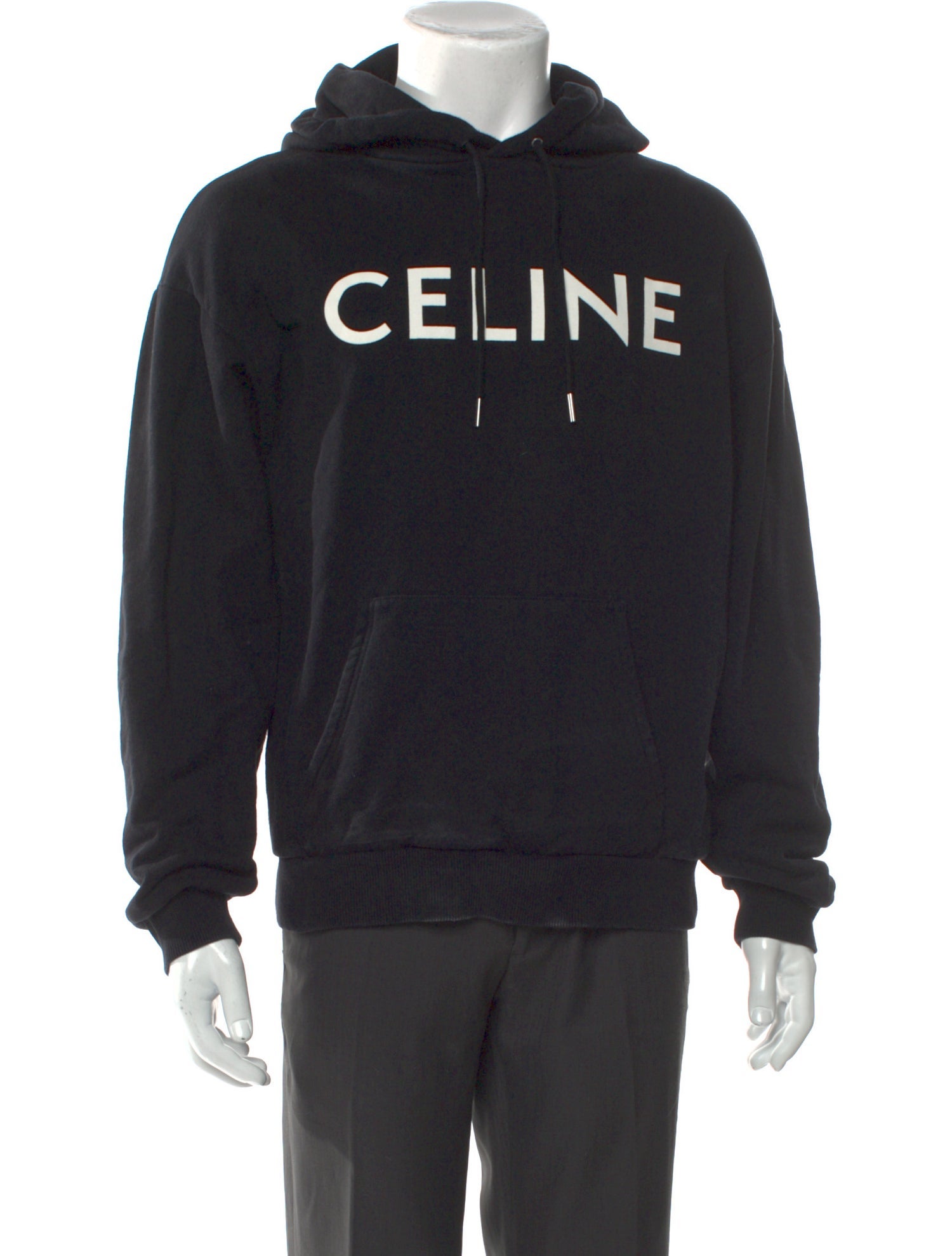 Celine Signature Logo Graphic Print Hoodie
