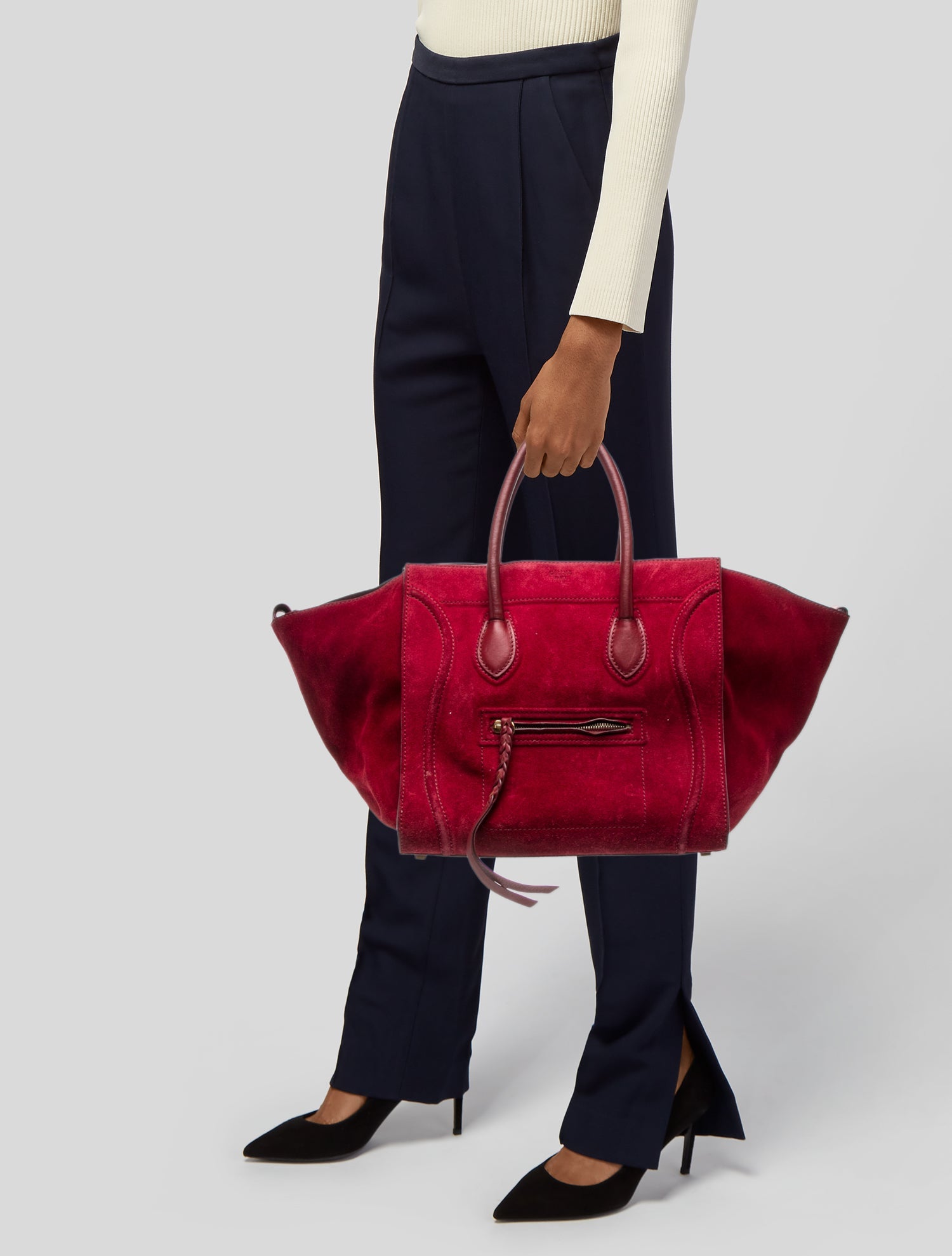 Celine Suede Luggage Phantom Medium